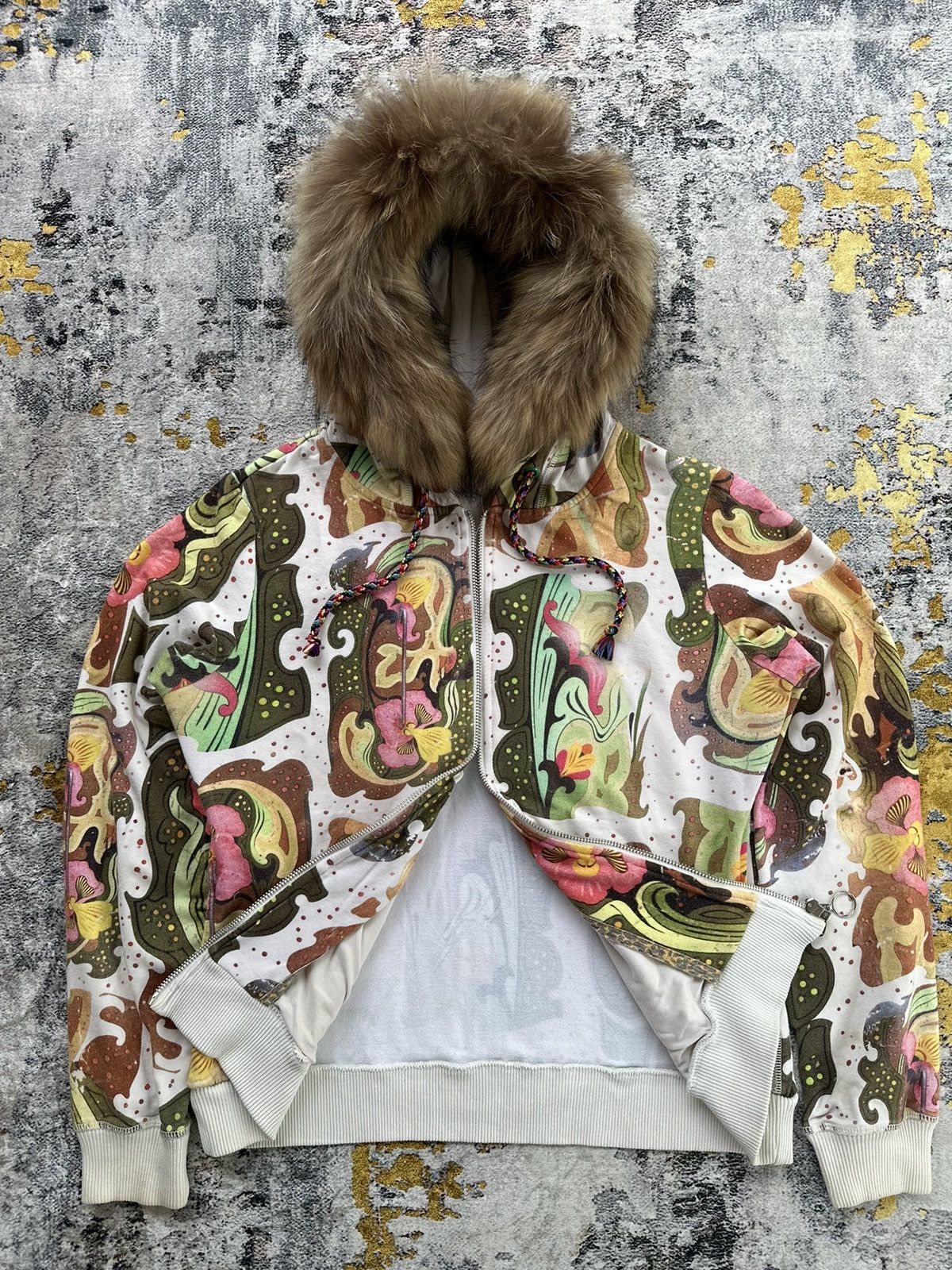 Beauty Beast × Hysteric Glamour × Japanese Brand OILILY FUR ZIPPER HOODIE AOP ISSEY MIYAKE STYLE Size M / US 6-8 / IT 42-44 - 6 Thumbnail