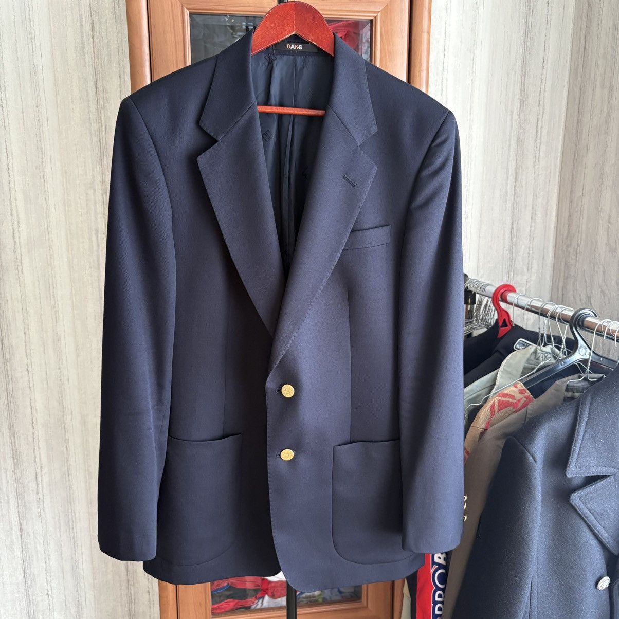 DAKS DAKS London Blazer Dark Blue Vintage Size 40L - 1 Thumbnail
