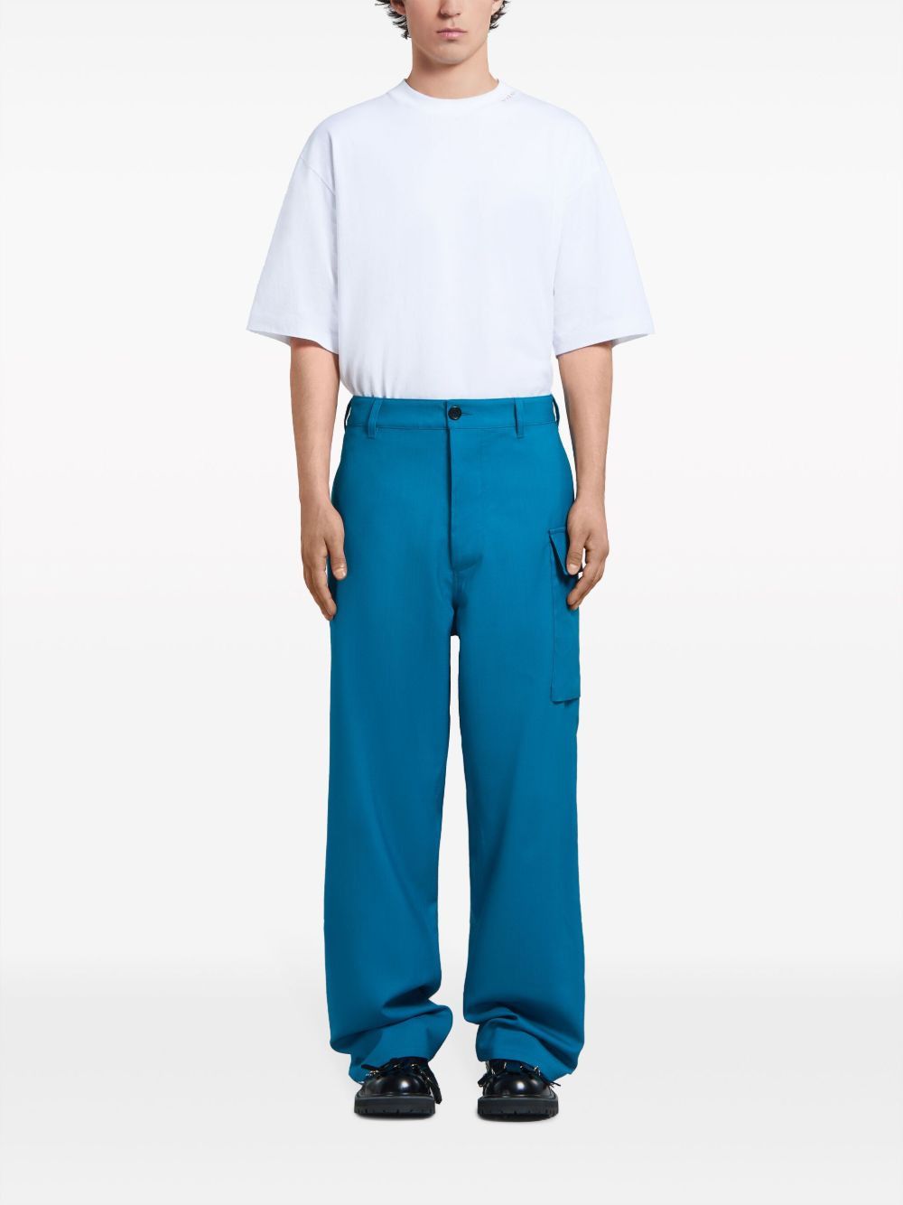 Marni o1w1db10125 Cargo-Pocket Straight-Leg Trousers in Virgin Size US 30 / EU 46 - 3 Thumbnail