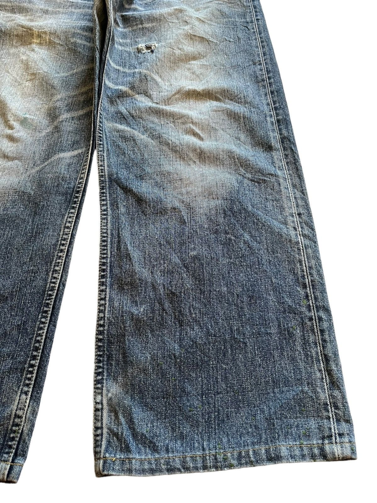 Levi's Vintage 90s Levis 503 Bartacks Blue Wash Ripped Baggy Jeans Size US 36 / EU 52 - 7 Thumbnail