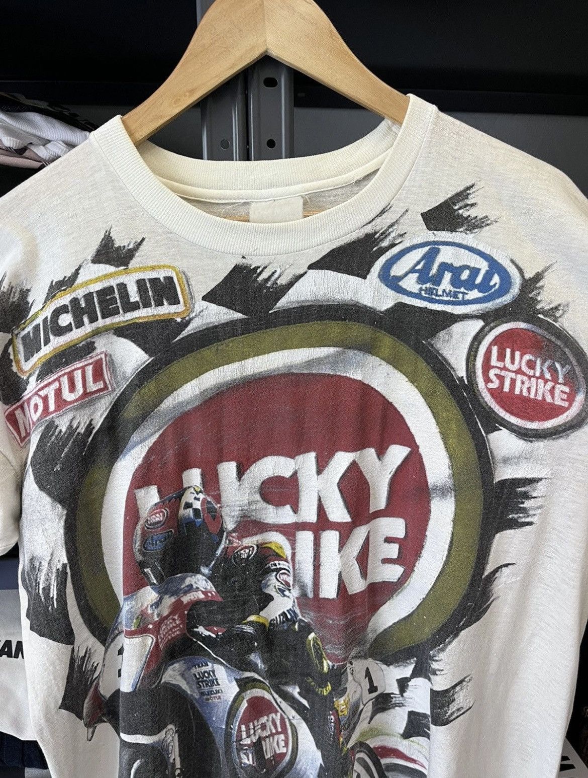 Marlboro Vintage 90’s Lucky Strike Racing T-shirt Size US L / EU 52-54 / 3 - 2 Thumbnail