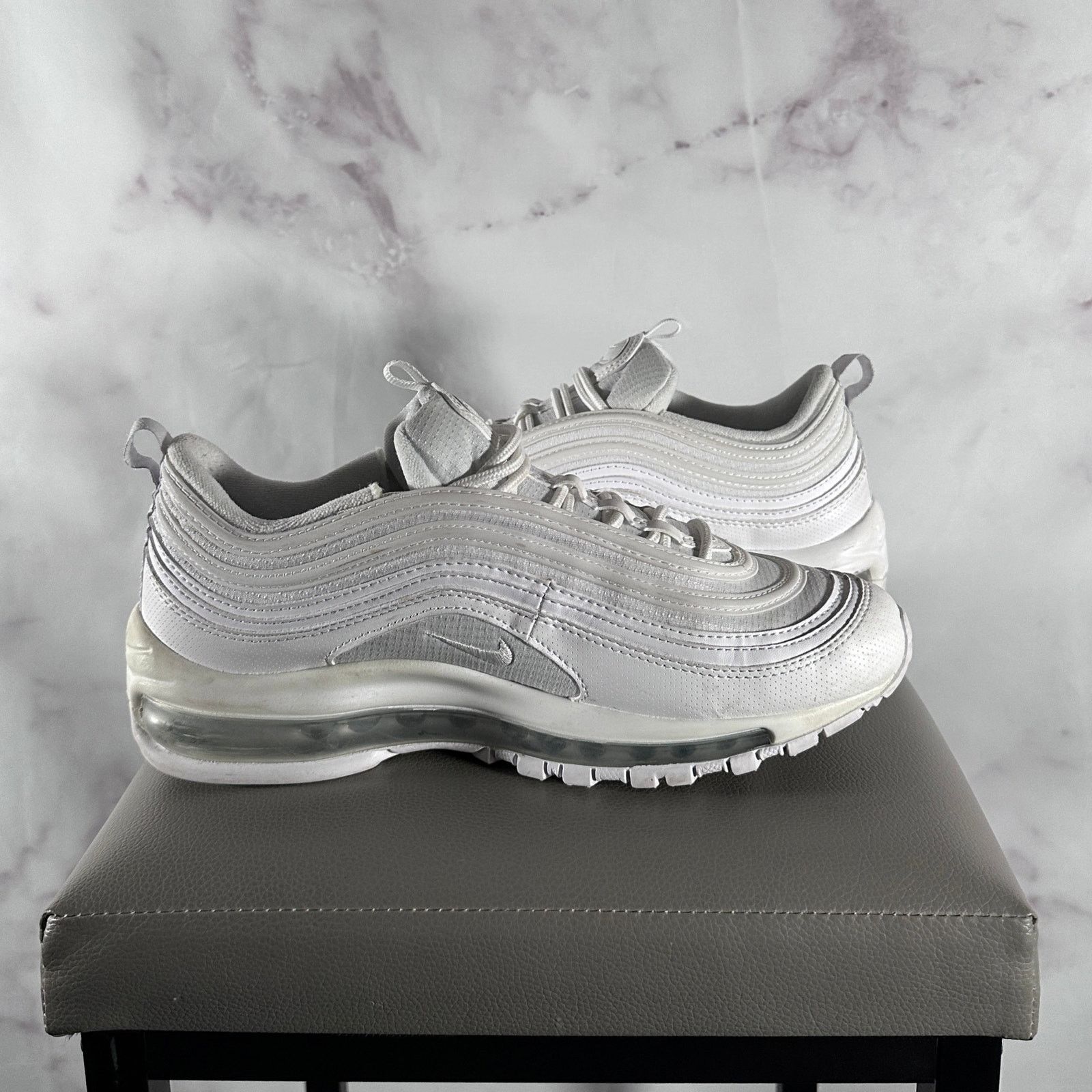 Nike Air Max 97 White Metallic Silver Size US 8.5 / IT 38.5 - 10 Thumbnail