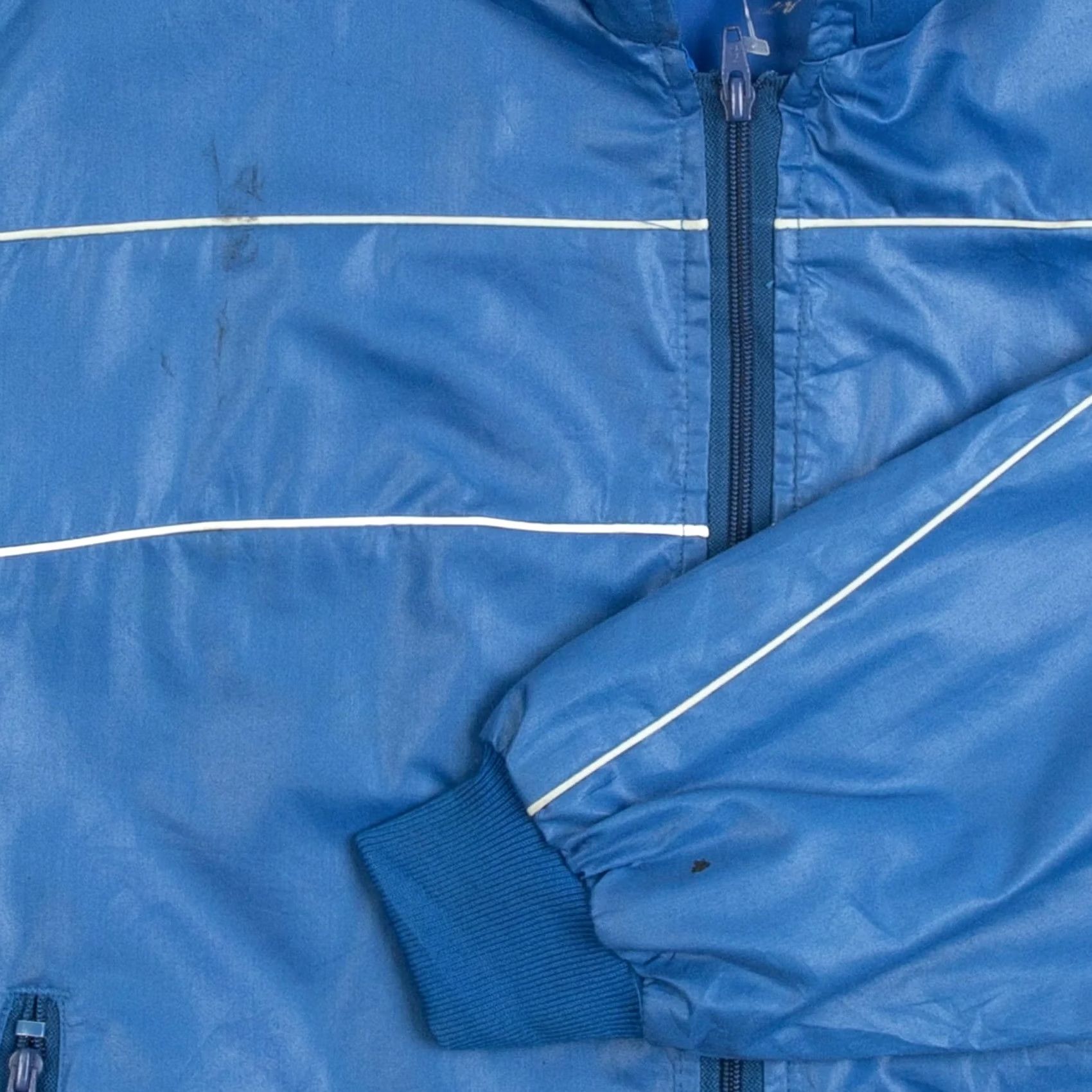 X-LARGE Vintage Unbranded BNWT Full Zip Bomber Jacket Men’s 1980s Blue XS? Size US XL / EU 56 / 4 - 6 Thumbnail