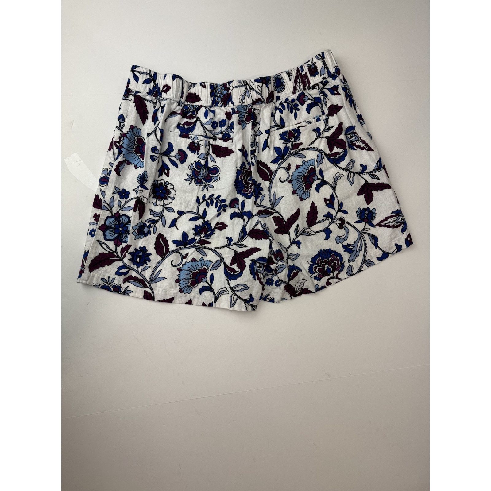 Other Liz Claiborne Linen Blend Shorts Purple Blue Floral 12 Size 34" / US 12 / IT 48 - 2 Thumbnail