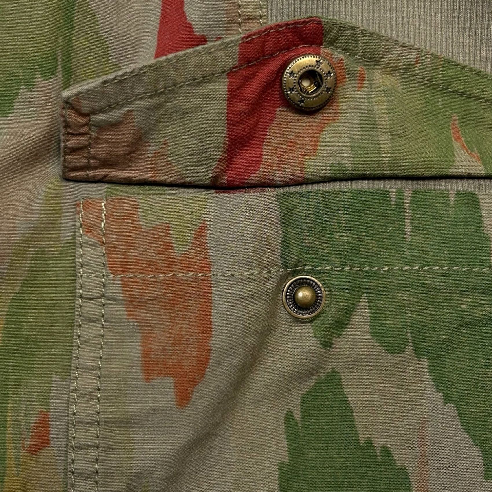 Vintage Chicos Jacket Womens S Small Green Ikat Utility Zip Up 3/4 Sleeve Zipper Front Pockets Bohemian All Seasons Size S / US 4 / IT 40 - 7 Thumbnail