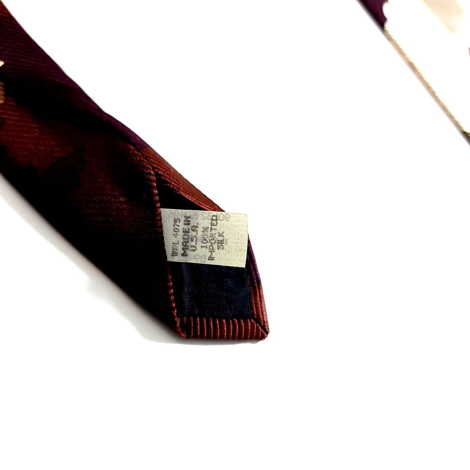 Vintage Spencer & Lowe Woven Red Brown Horse & Jockey Wide Silk Tie Size ONE SIZE - 4 Thumbnail