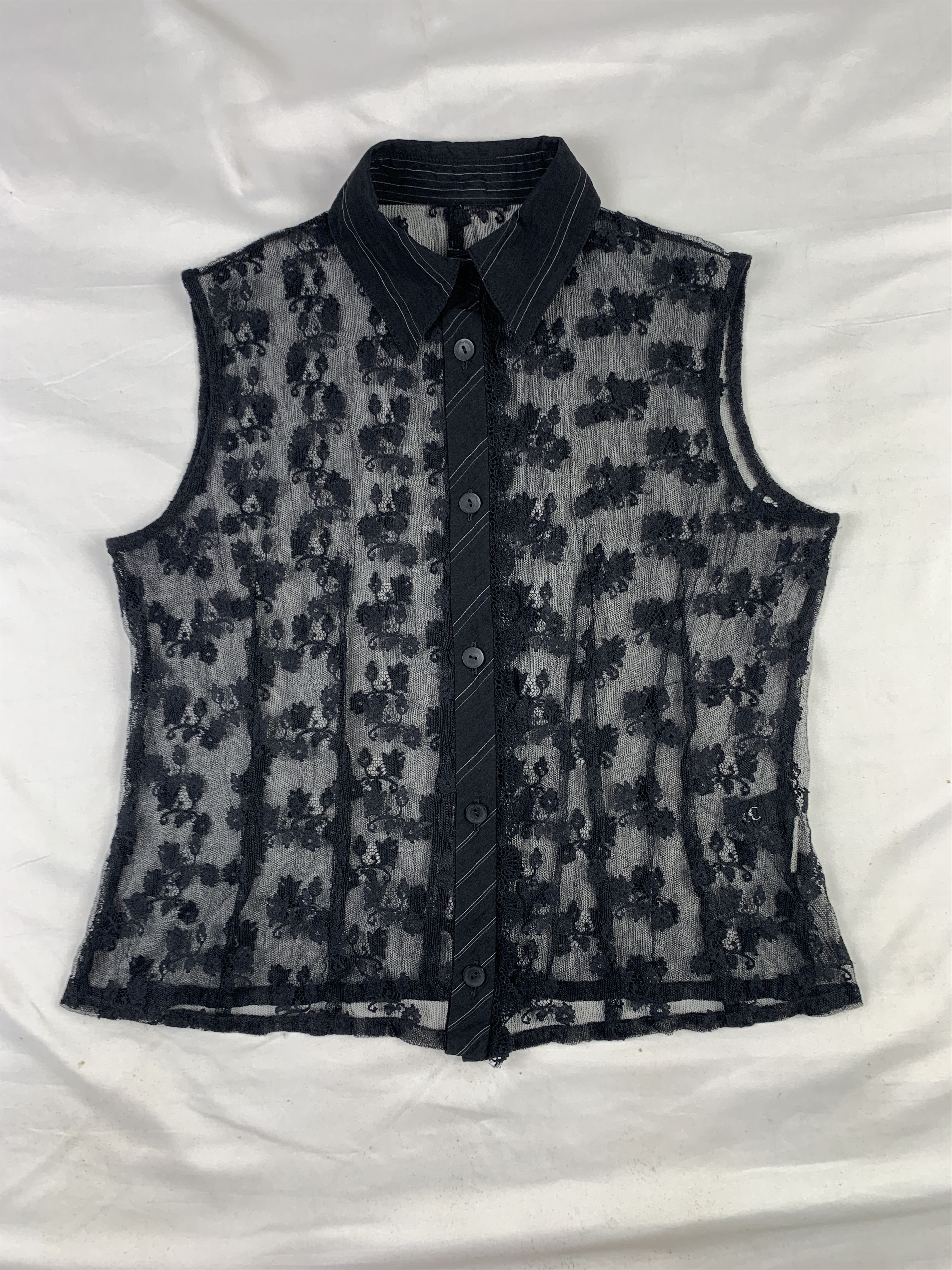2000s NERO Japan Floral Mesh Blous (M)