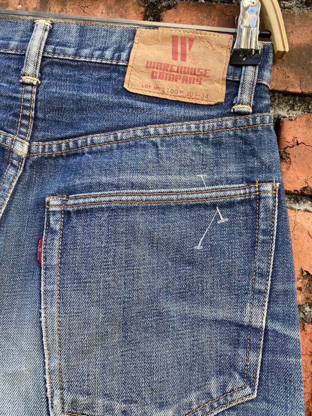 Warehouse W29x32 warehouse redline distressed denime Size 29" - 4 Thumbnail