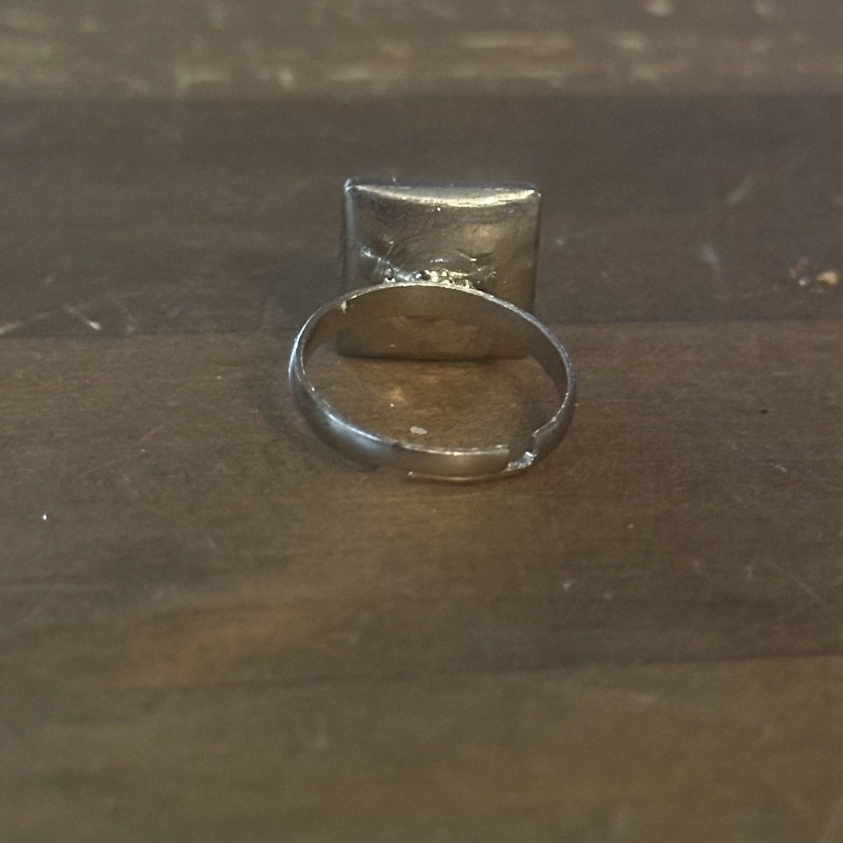 Vintage Vintage silver tone square clear rhinestone ring Size ONE SIZE - 5 Thumbnail