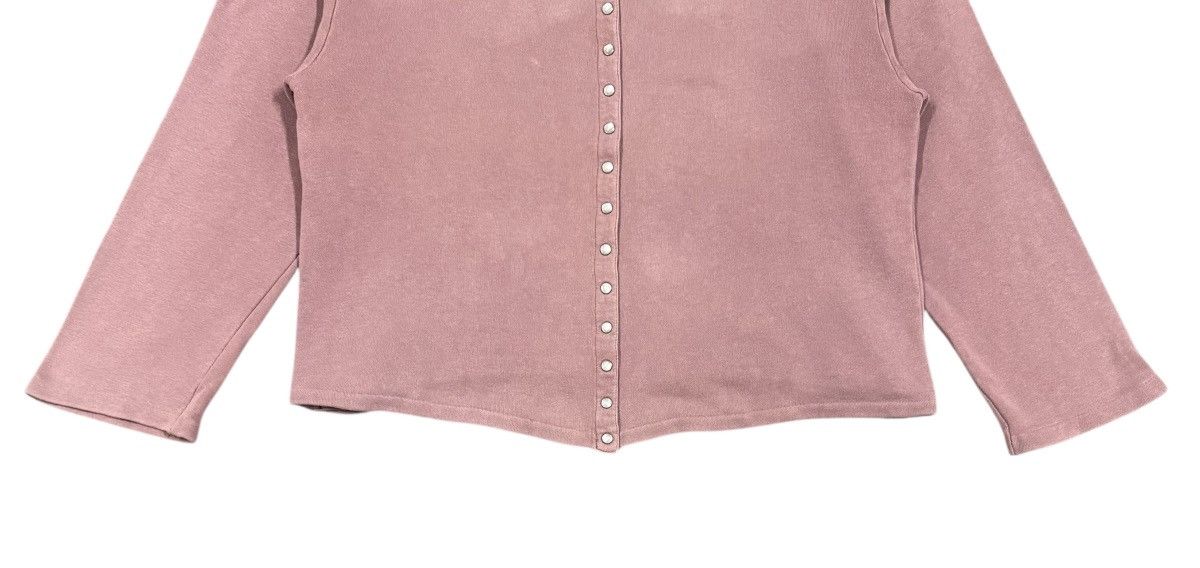 agnes b. Vtg🔥90’s Iconic Cardigan Cotton Pearl Snap Button Size M / US 6-8 / IT 42-44 - 4 Thumbnail