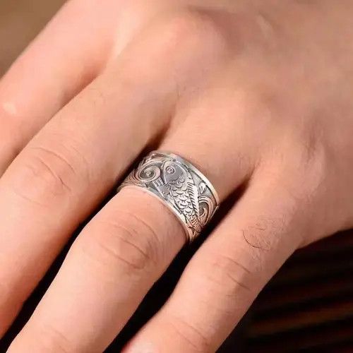 Other Vintage Koi Fish Luck Charm Adjustable Ring Size ONE SIZE - 2 Thumbnail