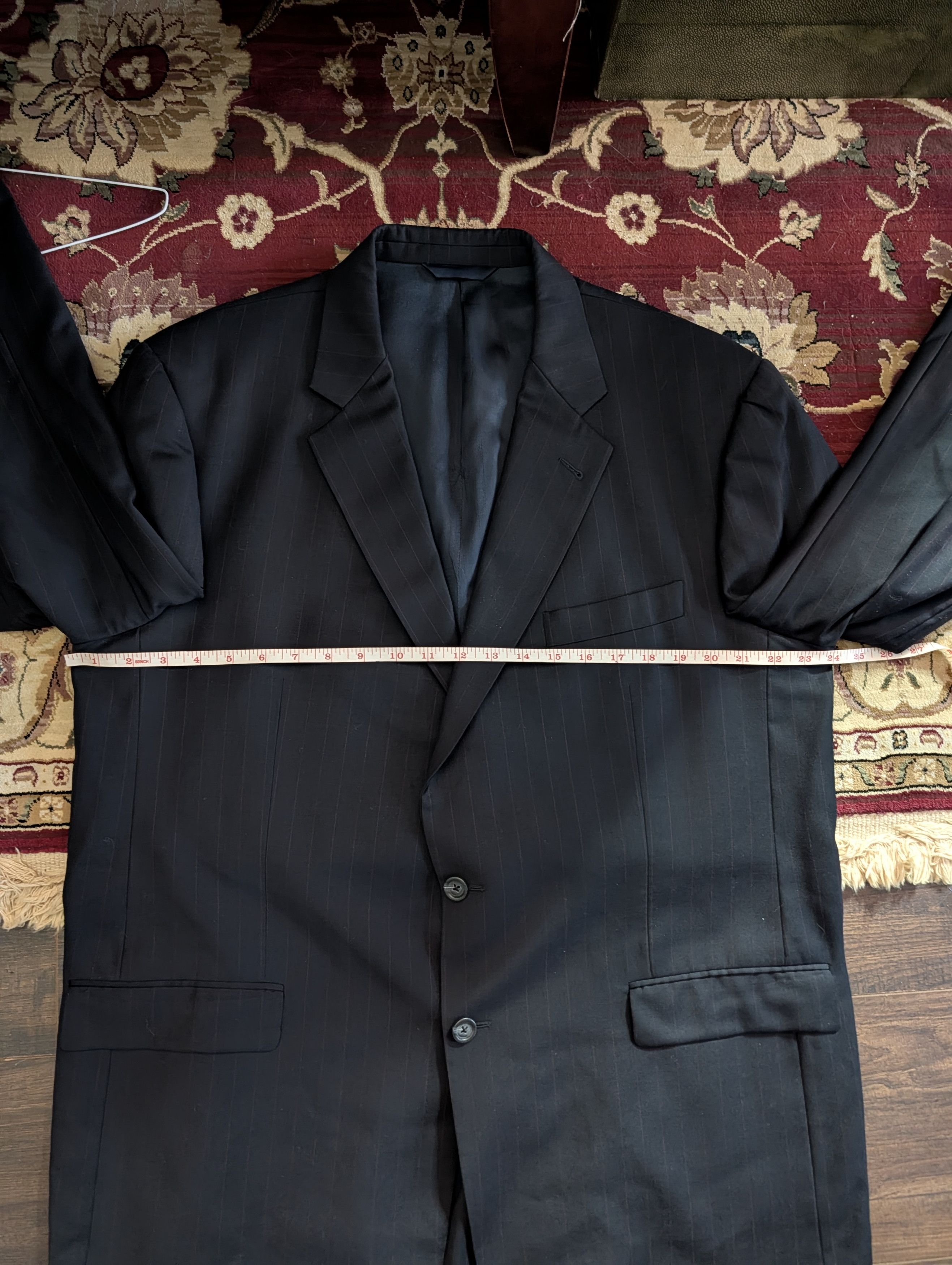 Burberry BURBERRY Black Pinstripe wool MiUSA blazer 46L Size 46L - 14 Thumbnail