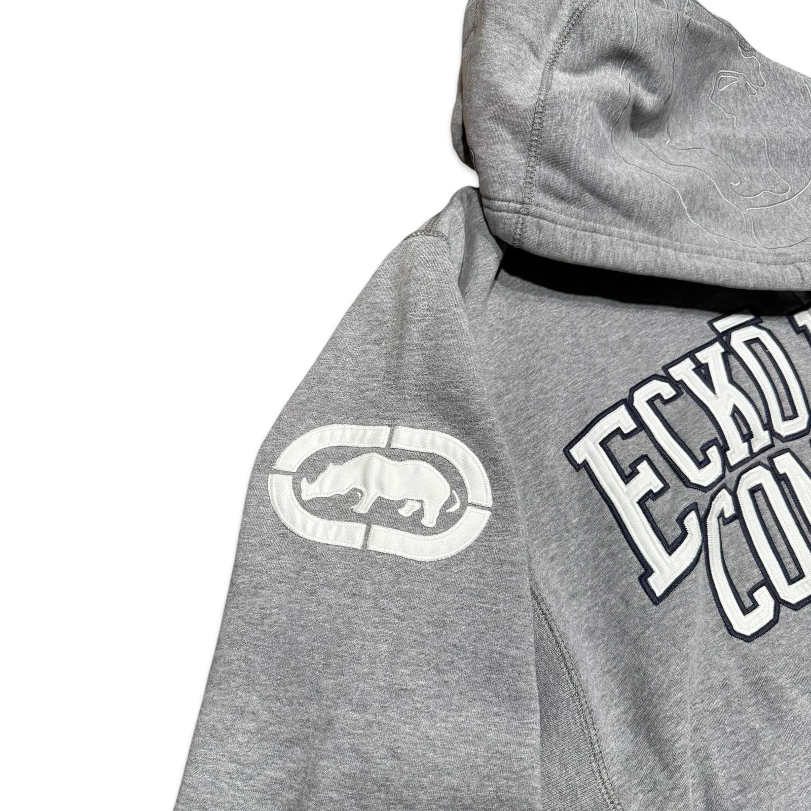 Ecko Unltd. Ecko Unltd. Company Rhino Logo Gray Y2K Zip-Up Hoodie Size US XL / EU 56 / 4 - 4 Thumbnail