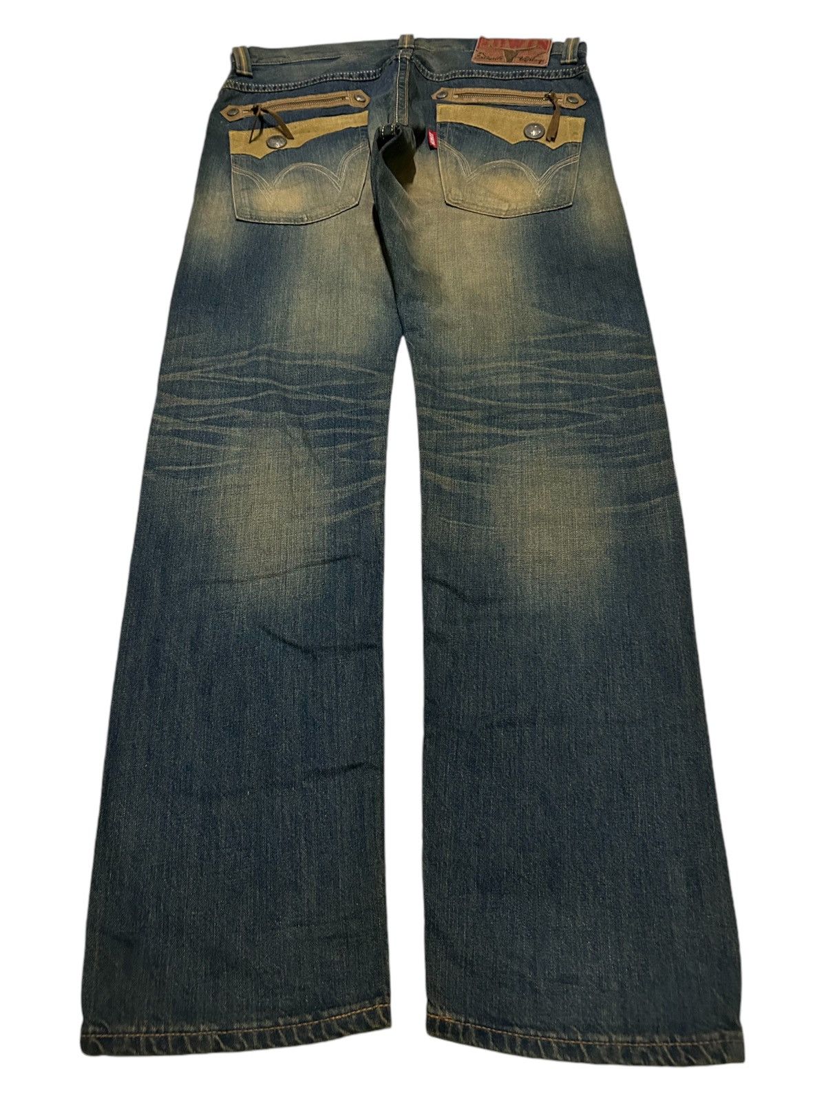 Edwin × Japanese Brand × Tornado Mart Edwin Exlusive Vintage Distressed Mud Wash Rare Denim 🎌☠️ Size US 37 - 3 Thumbnail