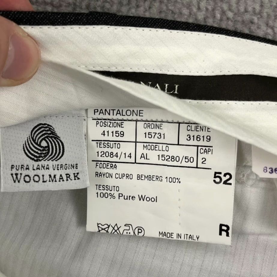Canali Canali Dress Pants Mens 36x31 Gray Pleated Straight Wool Trousers Size US 36 / EU 52 - 2 Thumbnail