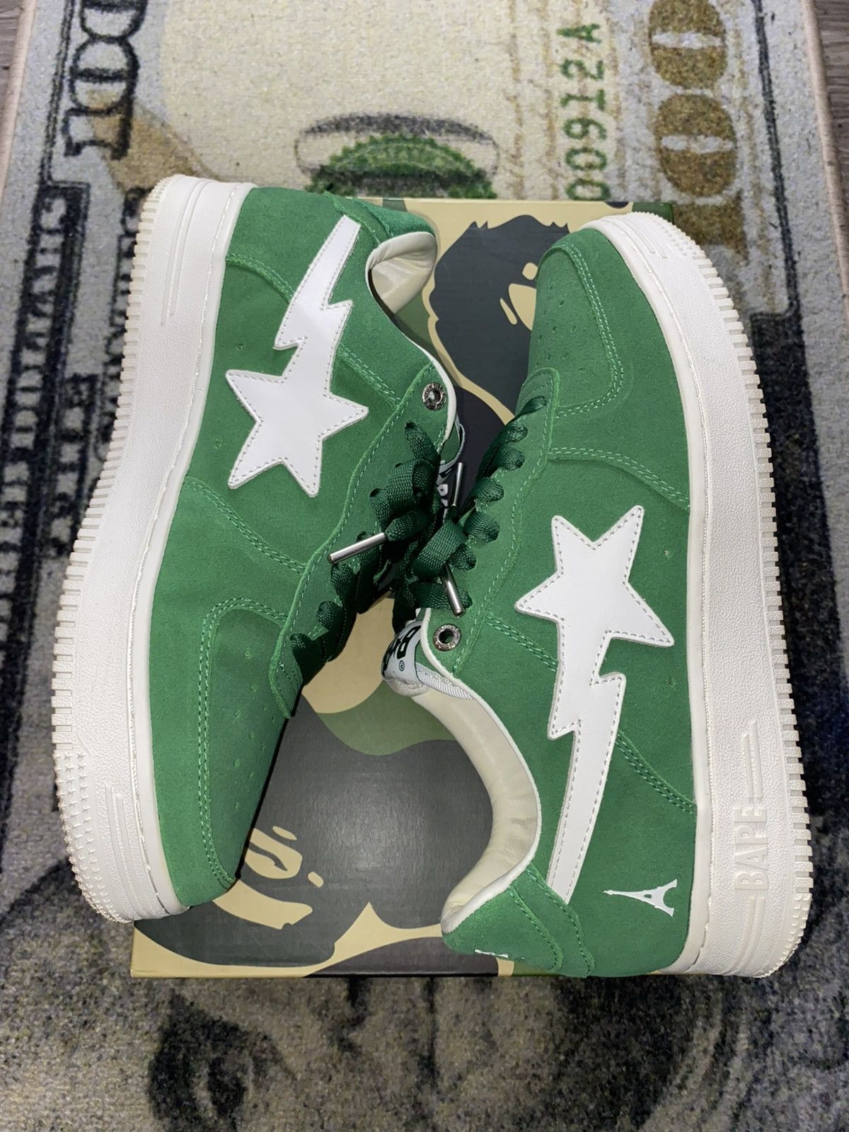 Bape × Highsnobiety × Japanese Brand BAPE x Highsnobiety Suede BAPE Sta Green Size US 9 / EU 42 - 2 Thumbnail