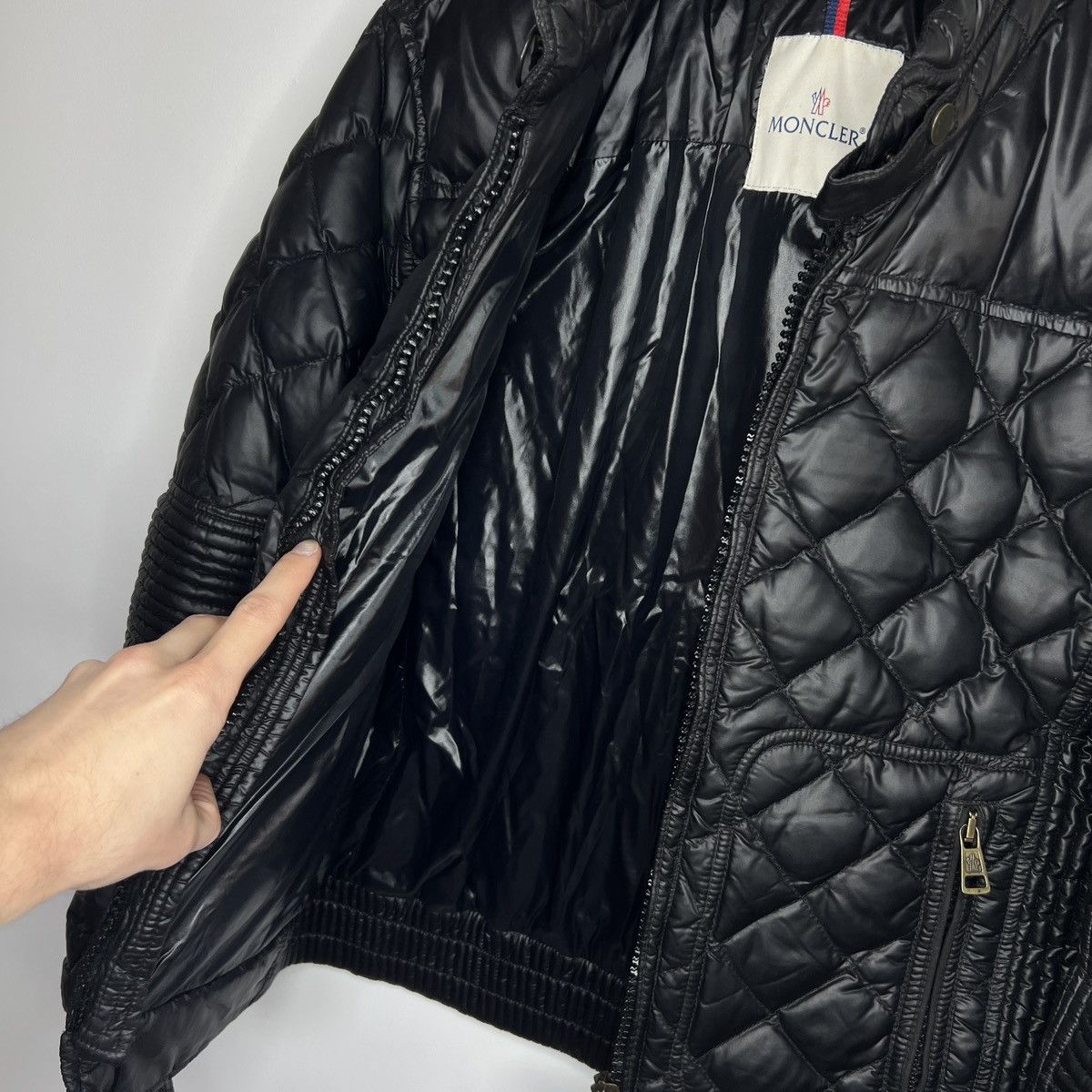Moncler Moncler Puffer Goose Down Nylon Black Shiny Jacket Racing Size US M / EU 48-50 / 2 - 14 Thumbnail