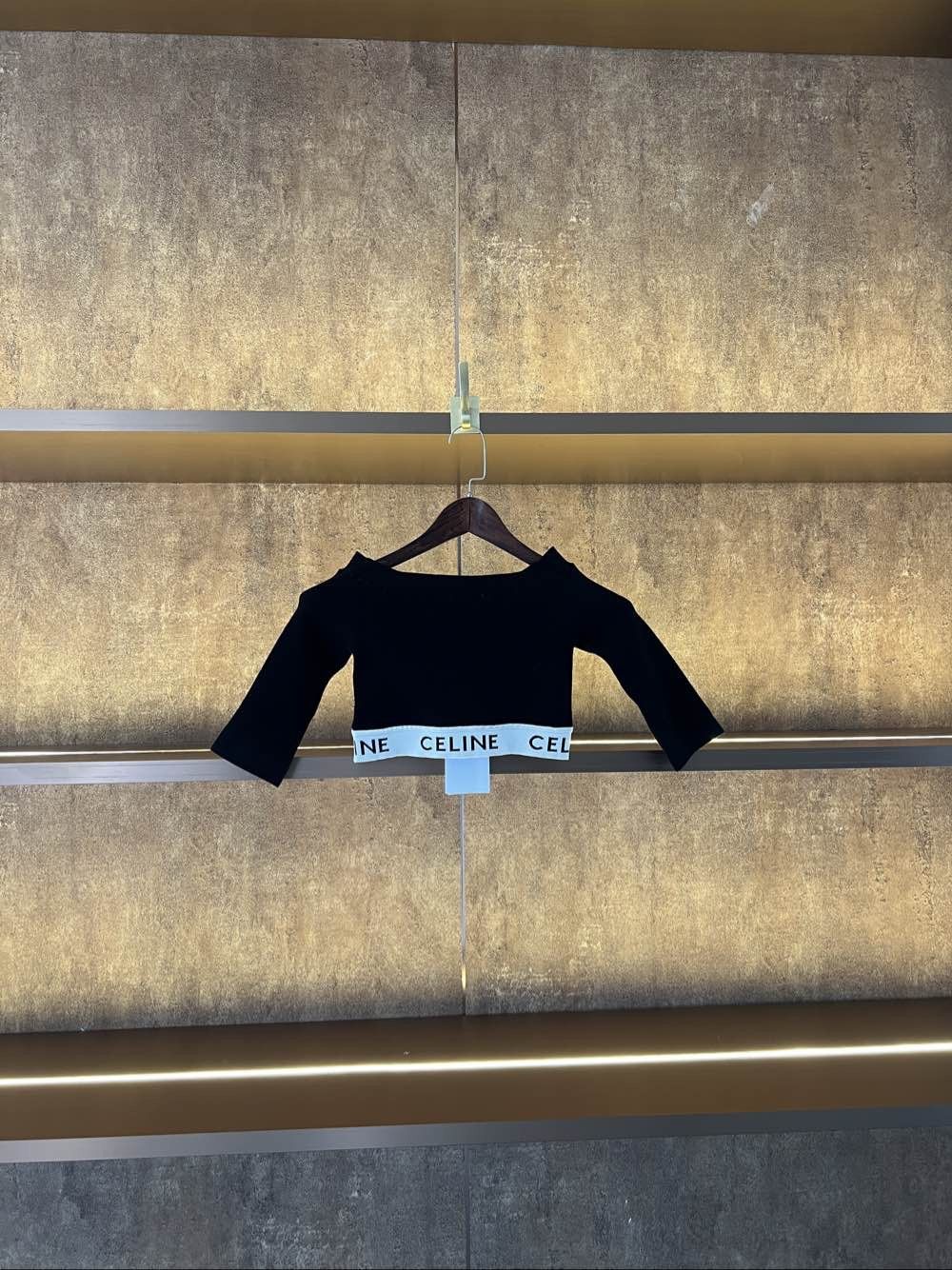 Celine Celine Logo Crop Top Size S Size S / US 4 / IT 40 - 1 Thumbnail