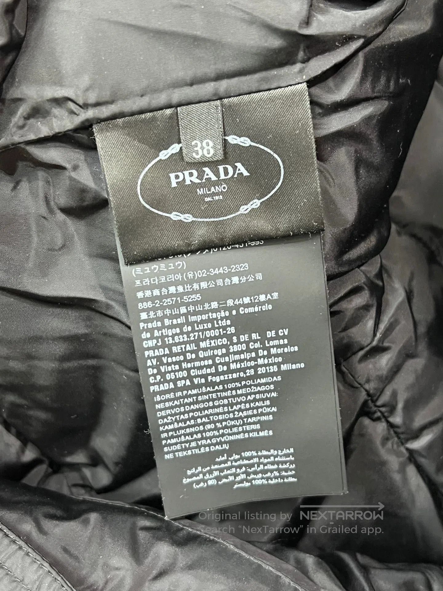Prada Prada Black Triangle Logo Fox Fur Down Jacket. Size S / US 4 / IT 40 - 4 Thumbnail