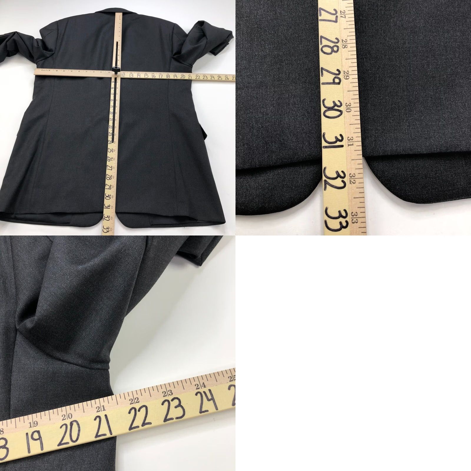 Vintage Hickey Freeman Gray Blazer Sport Jacket 42R Loro Piana Super 120's Tasmanian Men Size 42R - 9 Thumbnail