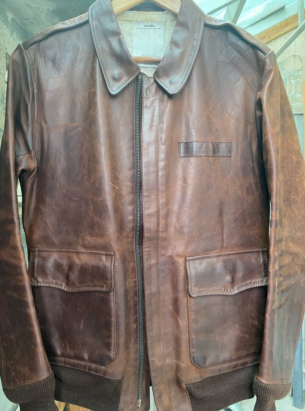 Visvim Visvim 13FW Elmendorf Italia A2 Leather Jacket | Grailed