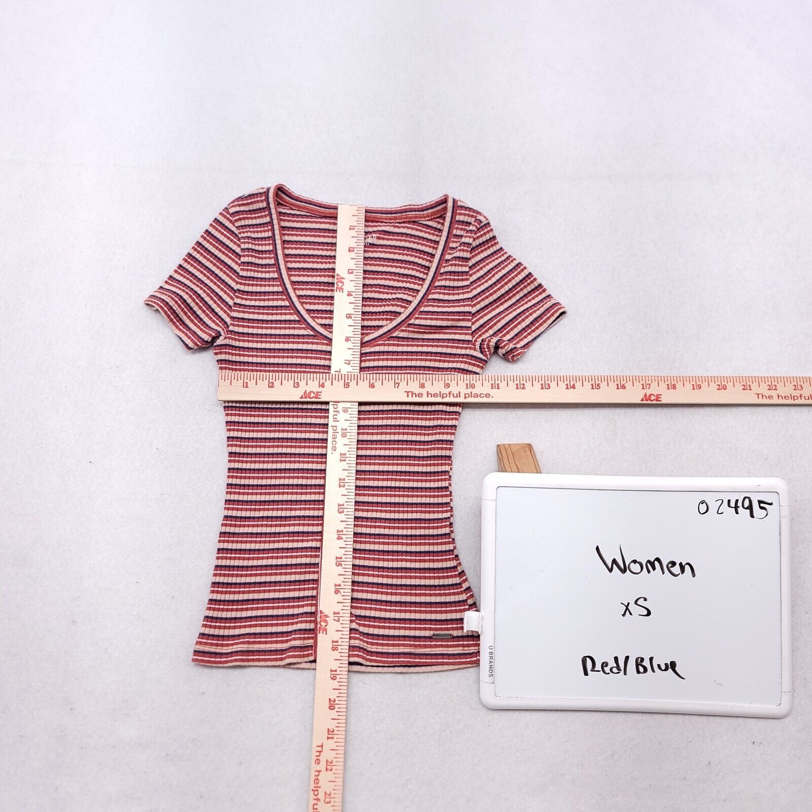 Hollister Hollister Short Sleeve Shirt Women Size XS Red White Striped Size XS / US 0-2 / IT 36-38 - 6 Thumbnail