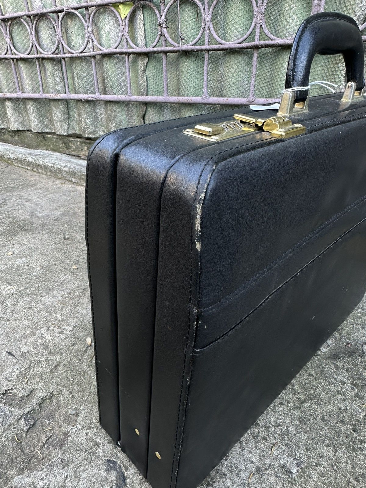 Leather × Vintage 1960/70s Sterling Combination Lock Leather Briefcase Size ONE SIZE - 10 Thumbnail