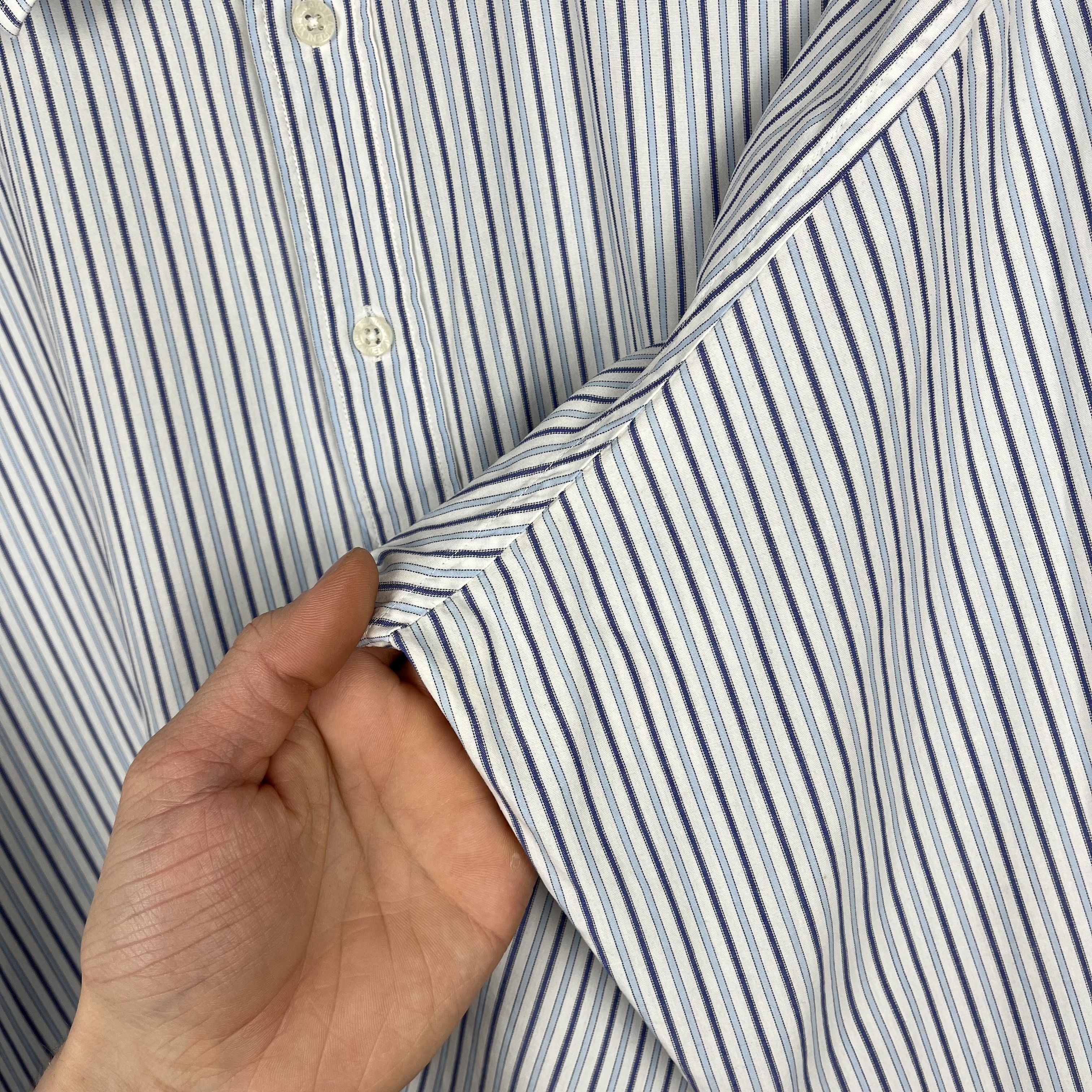 Yves Saint Laurent Yves Saint Laurent YSL Stripped Long Sleeve Button Up Shirt Size US XL / EU 56 / 4 - 19 Thumbnail