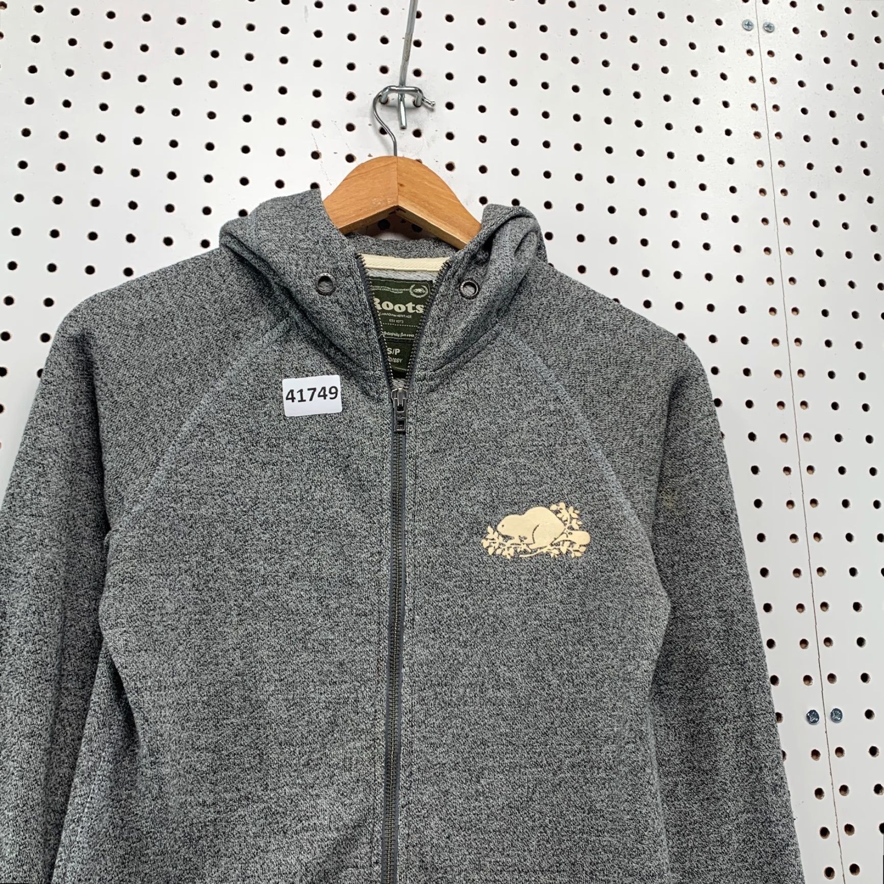 Roots Roots Fleece Zip Hooded Sweatshirt Womens Small Gray Beaver Logo - Adult Women - Size Small - Gray - Logo - 17X28 - Vintage? No. 90s? Not specified. Size S / US 4 / IT 40 - 7 Thumbnail