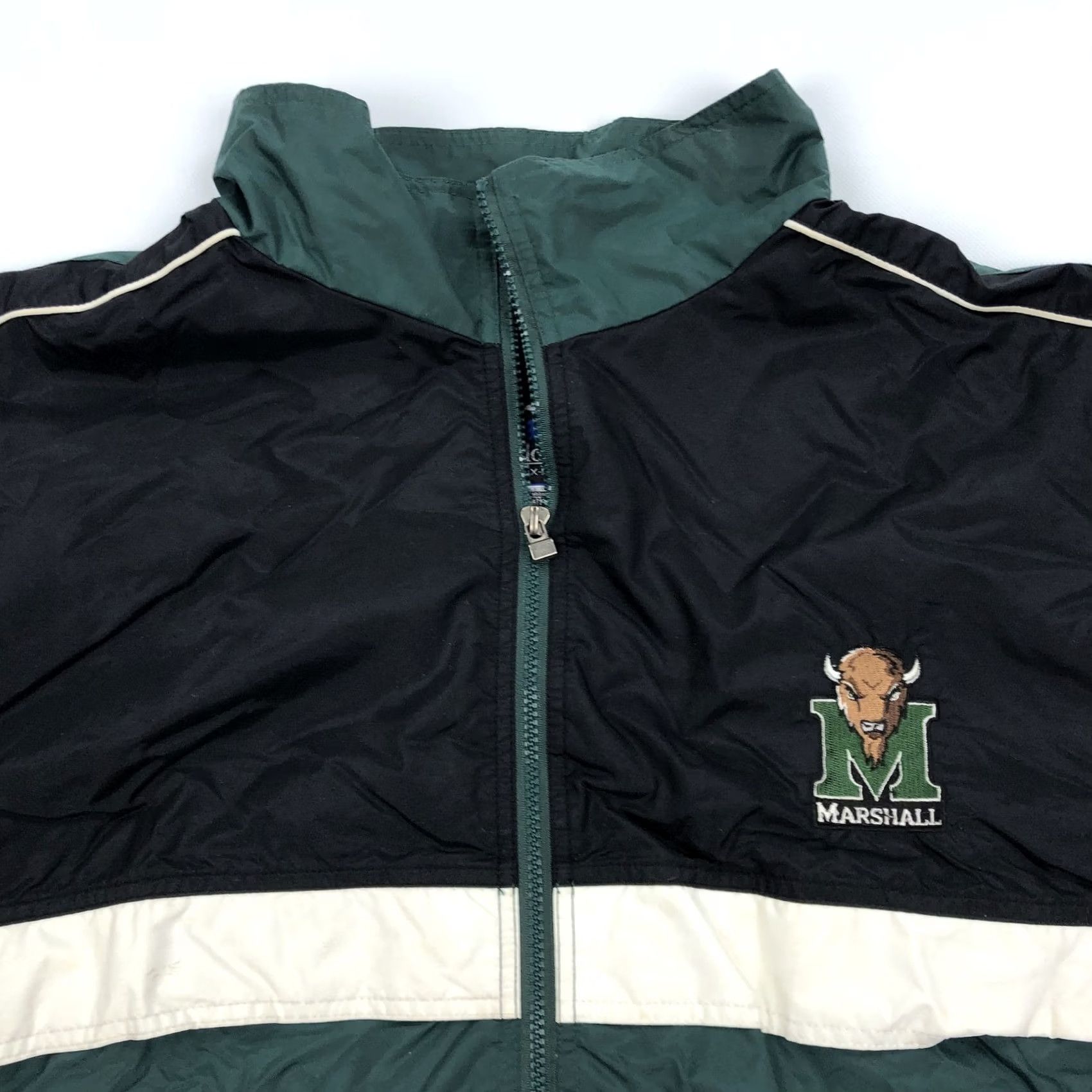 Holloway Holloway Thundering Herd Track Jacket Men's XL College Activewear Zip Jacket Colorblock Black Green White New Title Size US XL / EU 56 / 4 - 2 Thumbnail