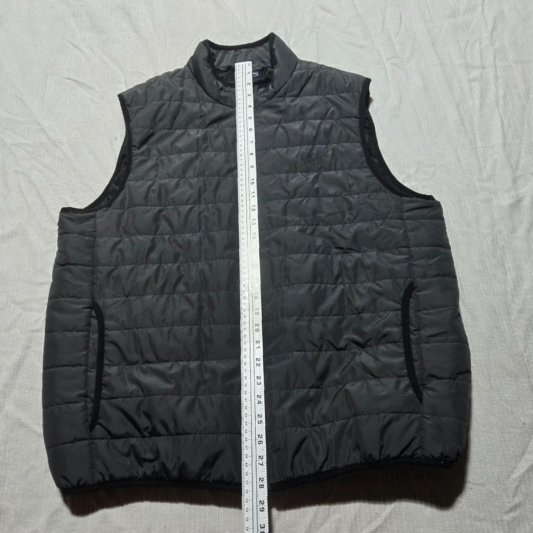 Chaps Chaps Quilted Puffer Vest - Solid Black - Zippered - Sleeveless - Men XL Size US XL / EU 56 / 4 - 6 Thumbnail