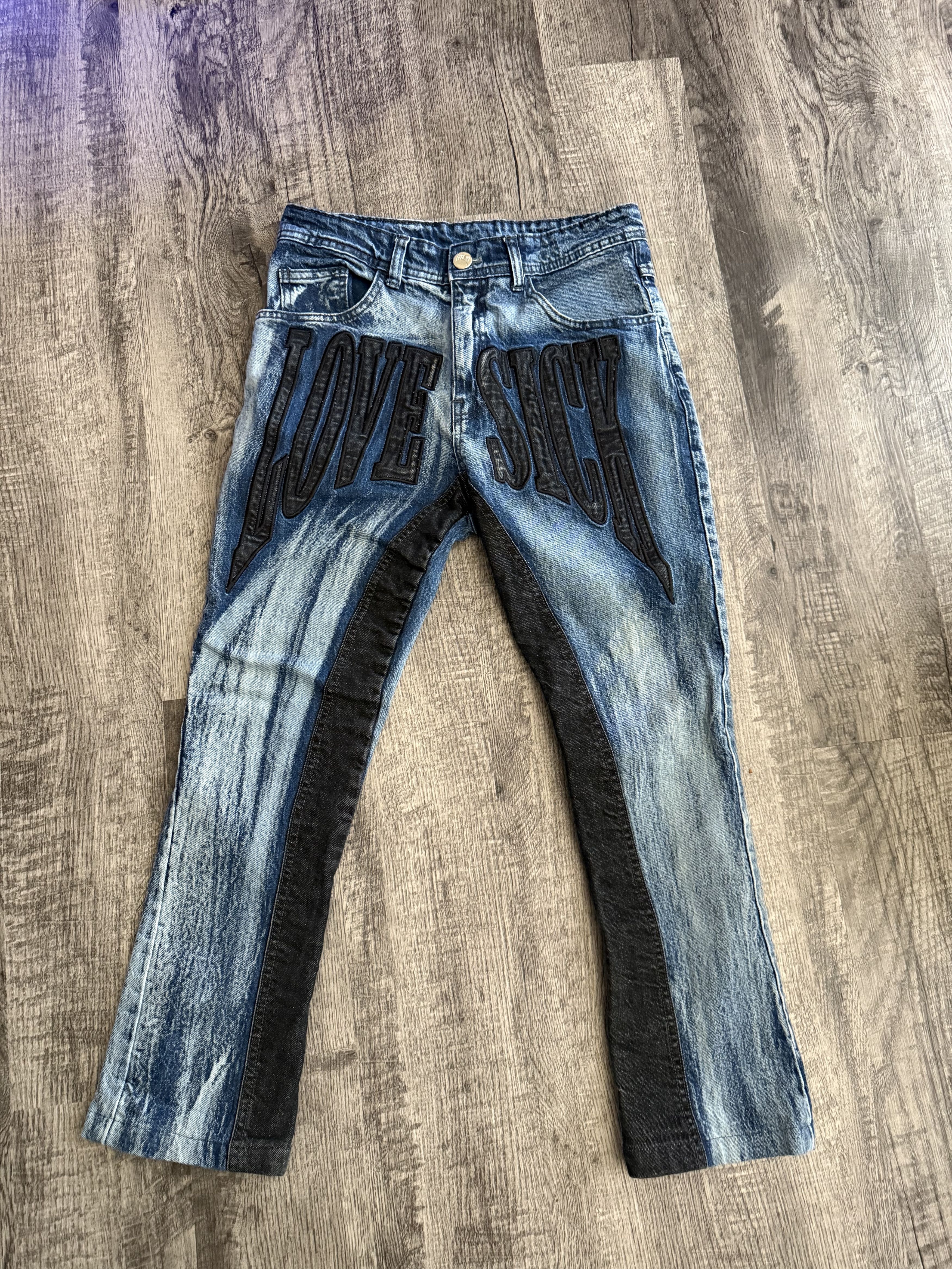 Llovesick LoveSick Embroidered Denim Jeans Size US 28 / EU 44 - 1 Thumbnail