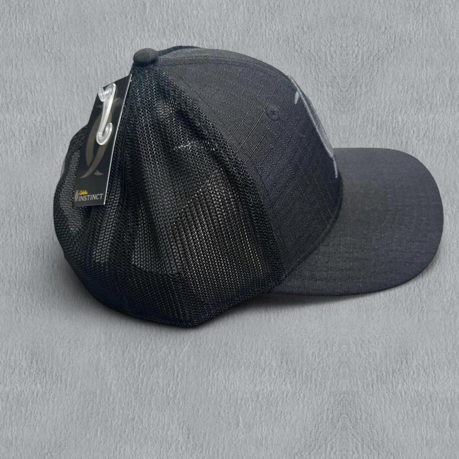 Cabelas NWT Cabela's Instinct Solid Ripstop Trucker Cap Hat Black Size ONE SIZE - 5 Thumbnail