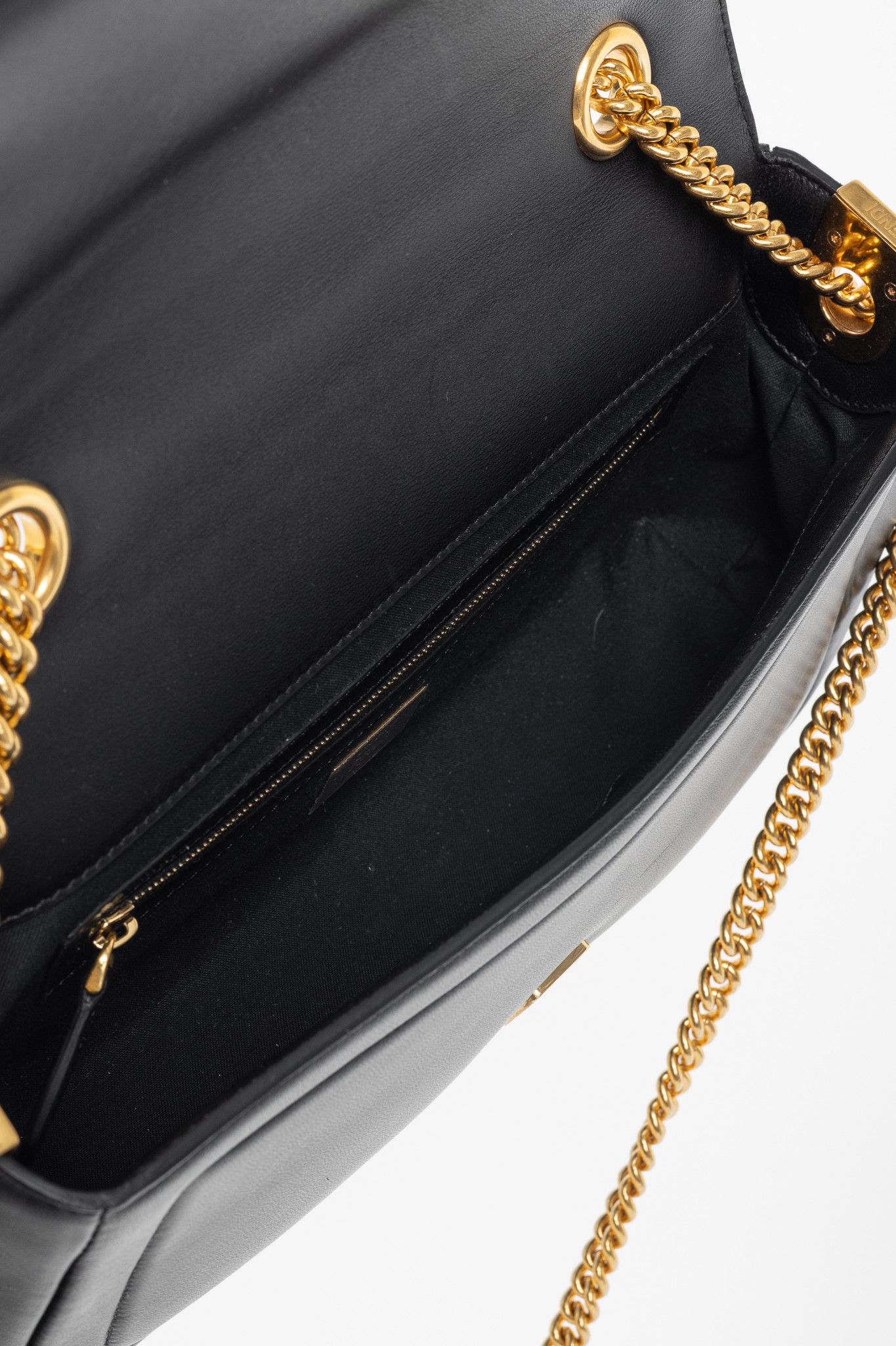 Fendi Fendi Baguette Black Nappa Leather FF Flap Bag Size ONE SIZE - 12 Thumbnail