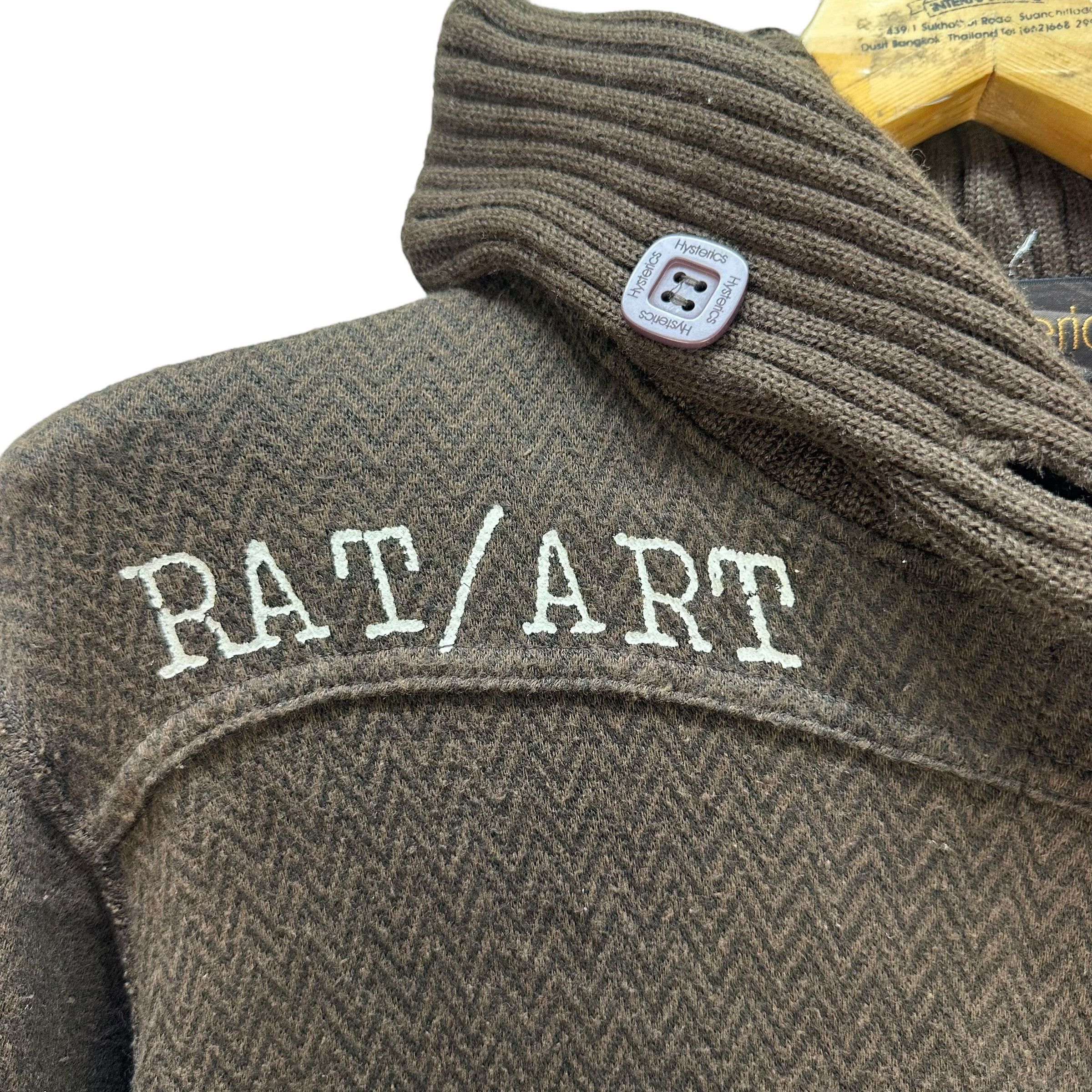 Hysteric Glamour HYSTERIC RAT/ART KNITTED LONG COAT JACKET #8917-038 Size M / US 6-8 / IT 42-44 - 3 Thumbnail