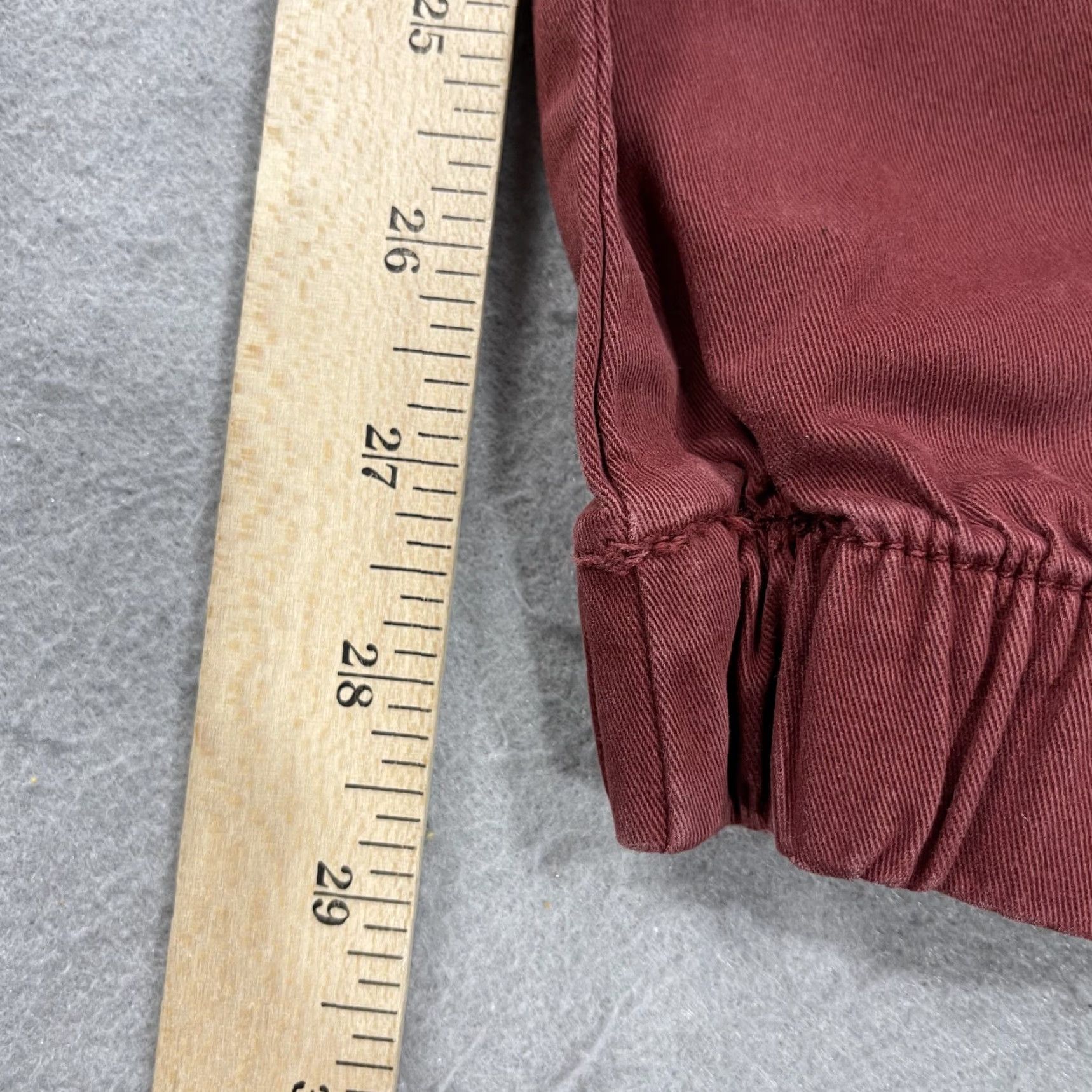 Vintage Bear Bottom Pants Mens Medium Red Stretch Chino Pant Tapered Casual Preppy City Size US 31 - 7 Thumbnail