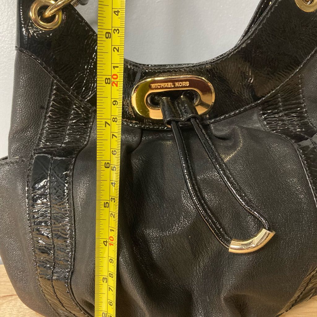 Michael Kors Michael Kors, Mixed Leather Drawstring Hobo Bucket Shoulder Bag Size ONE SIZE - 4 Thumbnail