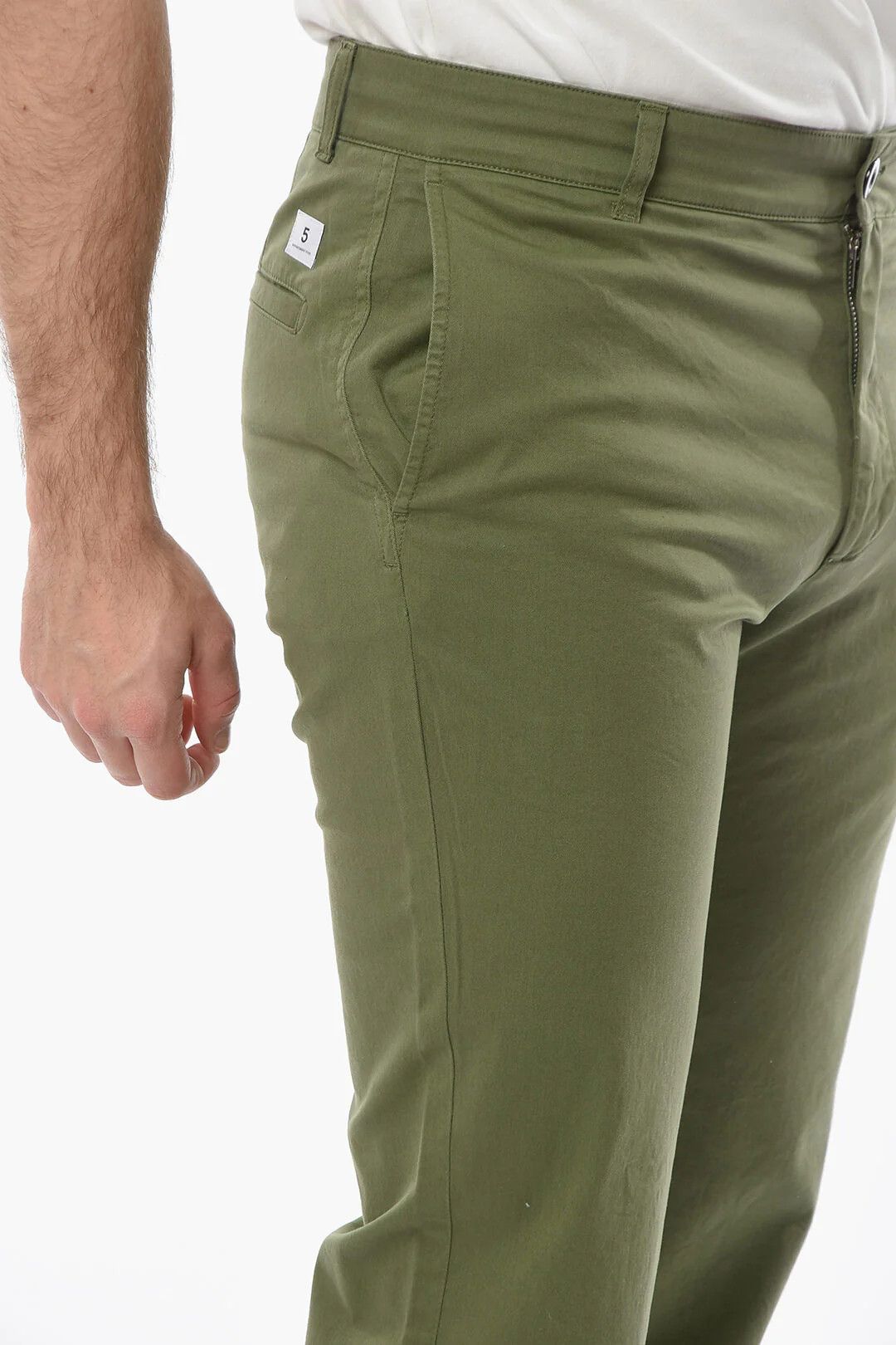DEPARTMENT5 og1mm0326 Stretch Cotton Chino Pant in Military Green Size US 38 / EU 54 - 3 Thumbnail