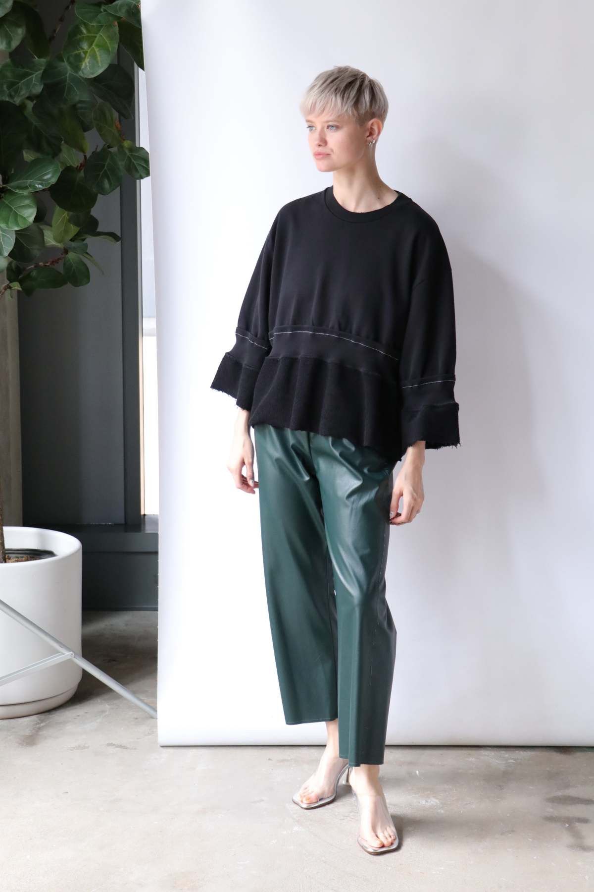 Maison Margiela Mm6 Deconstructed Sweater S/M in Black, Women's