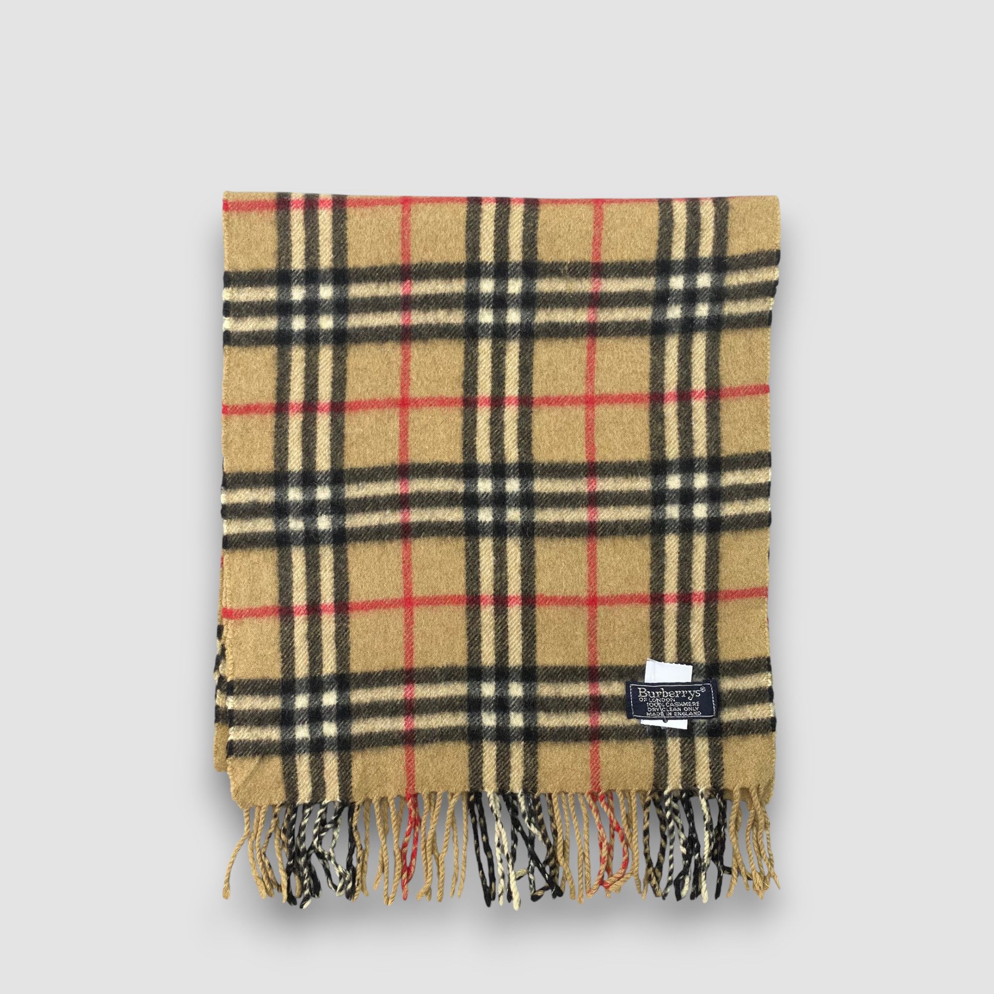 Burberry Vintage Burberry Scarf Muffler Wool Cashmere Check Scarves Size ONE SIZE - 2 Thumbnail