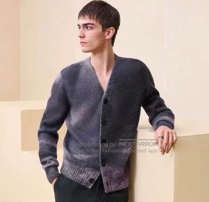 Hermes Hermes Purple Ombre Wool Long Sleeve Single-Breasted Knit Size US XXL / EU 58 / 5 - 7 Thumbnail