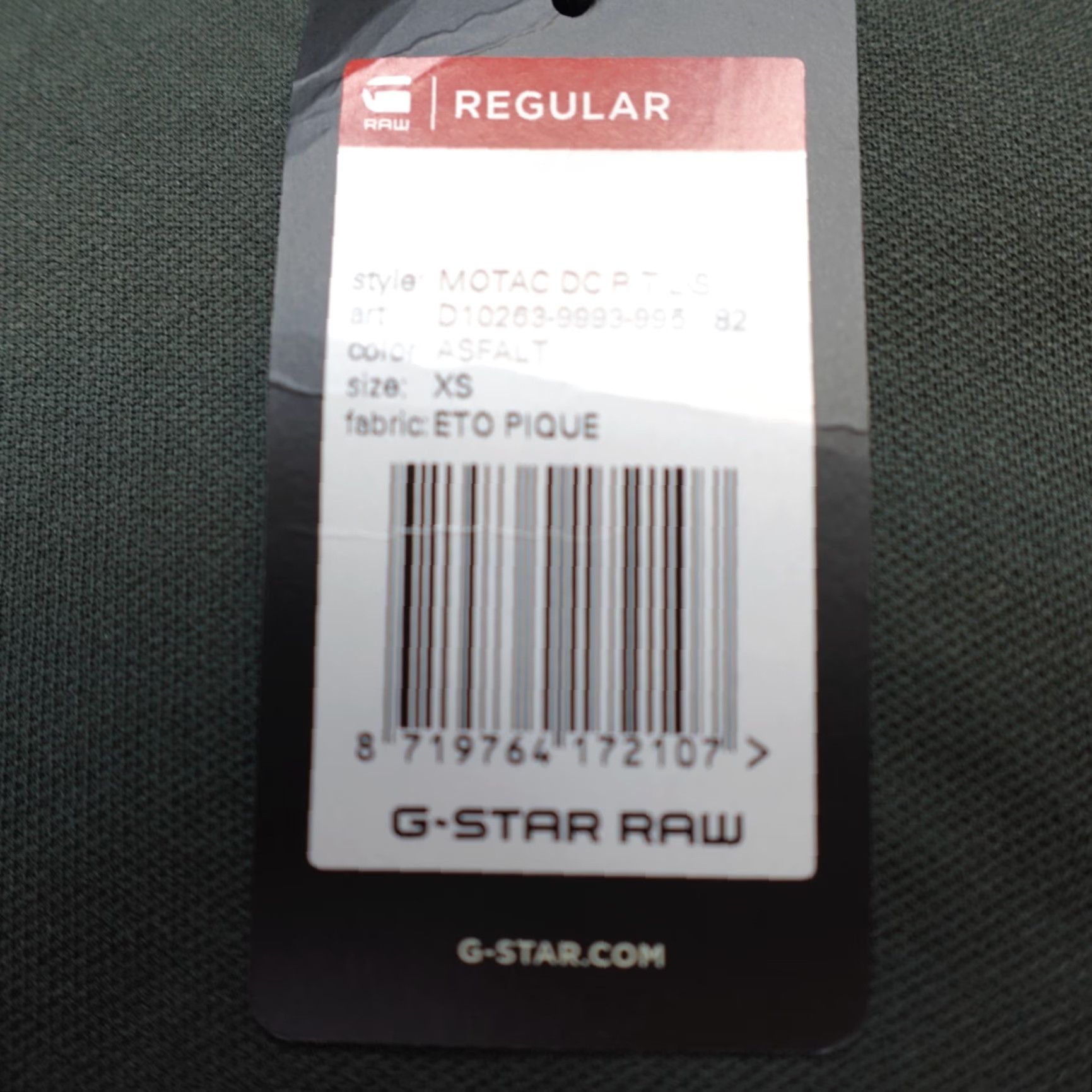 G-Star G-Star Raw Shirt XS Green Solid Motac DC Pique NEW Shirt Men XS Green Crew Neck Long Sleeve Cotton 100% DC Motac Solid T-Shirt Size US XS / EU 42 / 0 - 2 Thumbnail