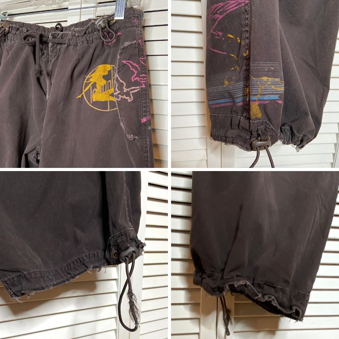 Ringspun Vintage 2000s Distressed Grapic Printed Cargo Pants Size US 32 / EU 48 - 2 Thumbnail