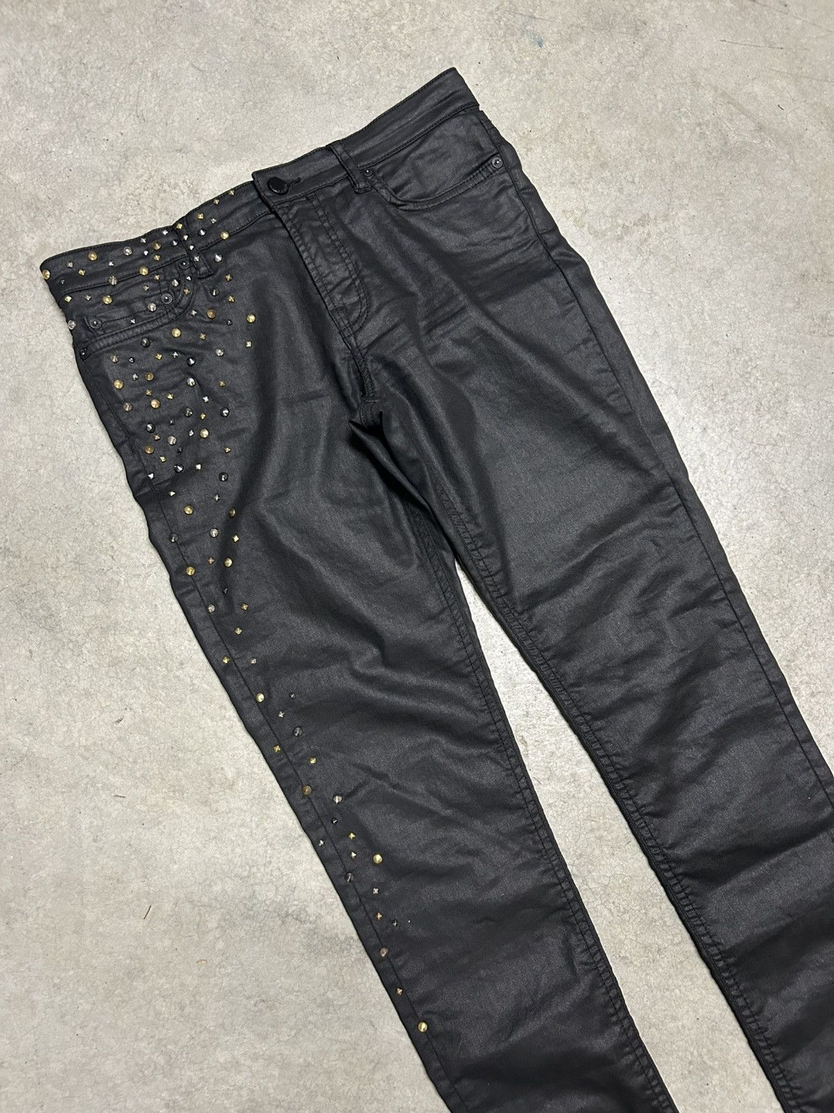 Other Nauj serrot waxed studded jeans Size US 29 - 2 Thumbnail