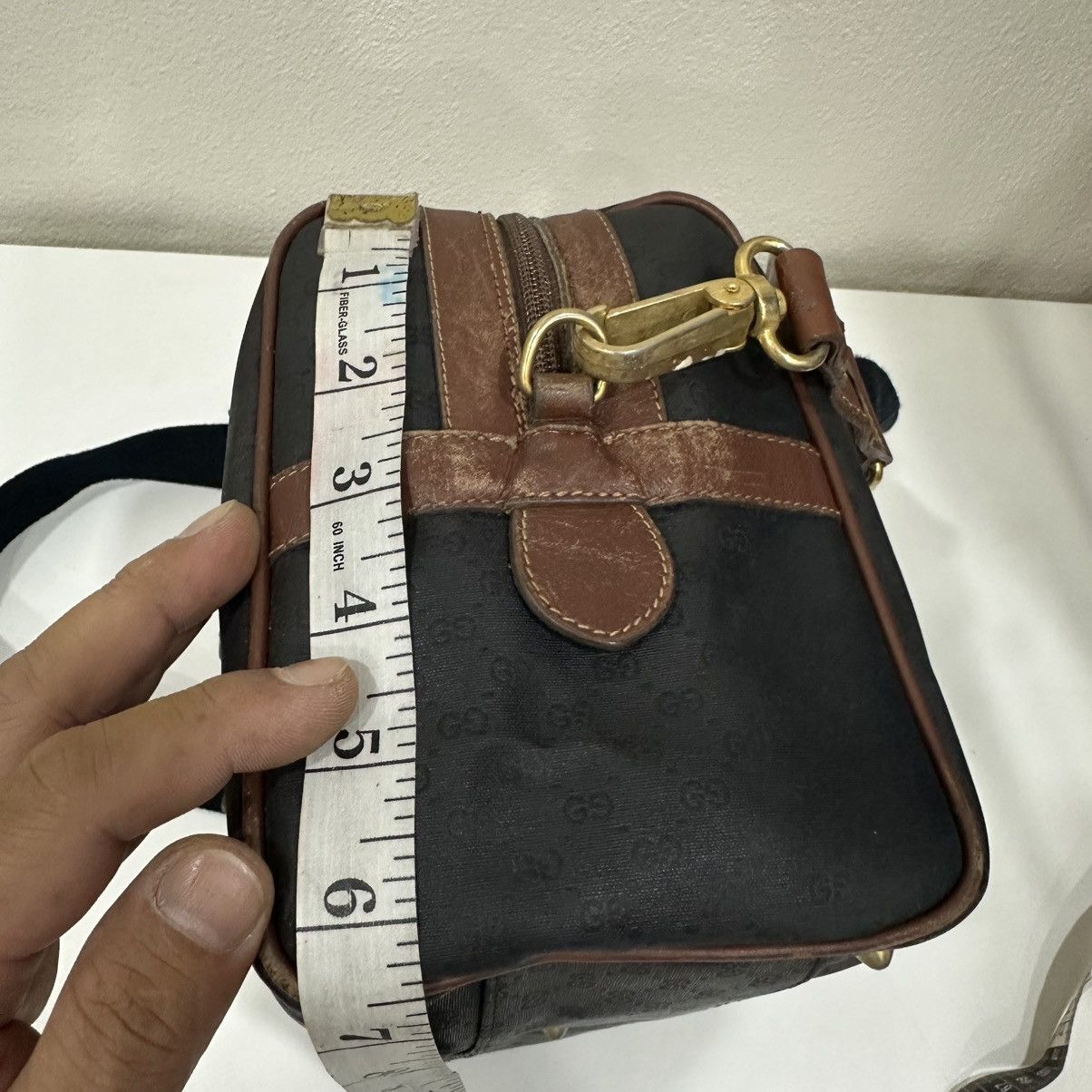 Gucci ‼️LASTDROP‼️ VINTAGE GUCCI GG MONOGRAM CANVAS BOSTON BAG Size ONE SIZE - 10 Thumbnail