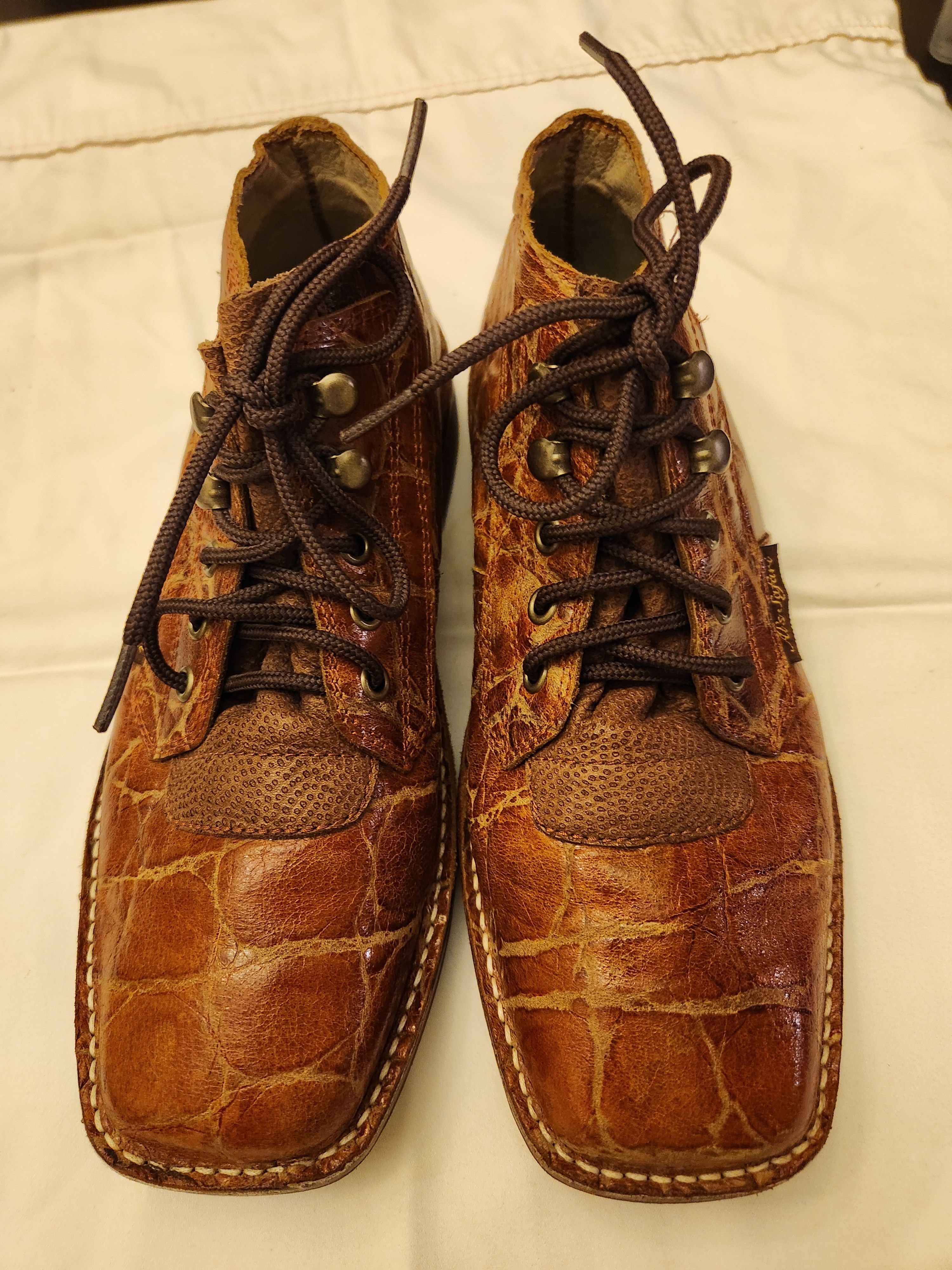 Other Al's Safaris by James Leddy Handmade Alligator Skin Boots Size US 7.5 / EU 40-41 - 1 Thumbnail