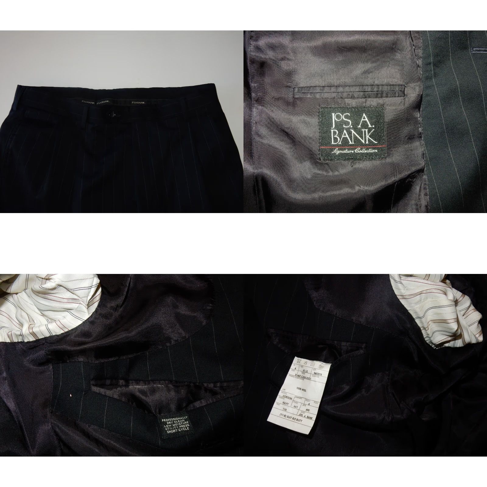 Michael Kors Michael Kors Men's 2 Piece Wool Suit Black Size 43L Size 46R - 8 Thumbnail