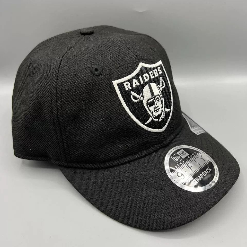 New Era Las Vegas Raiders Hat Men Retro Crown Strap Back Cap New Size ONE SIZE - 3 Thumbnail