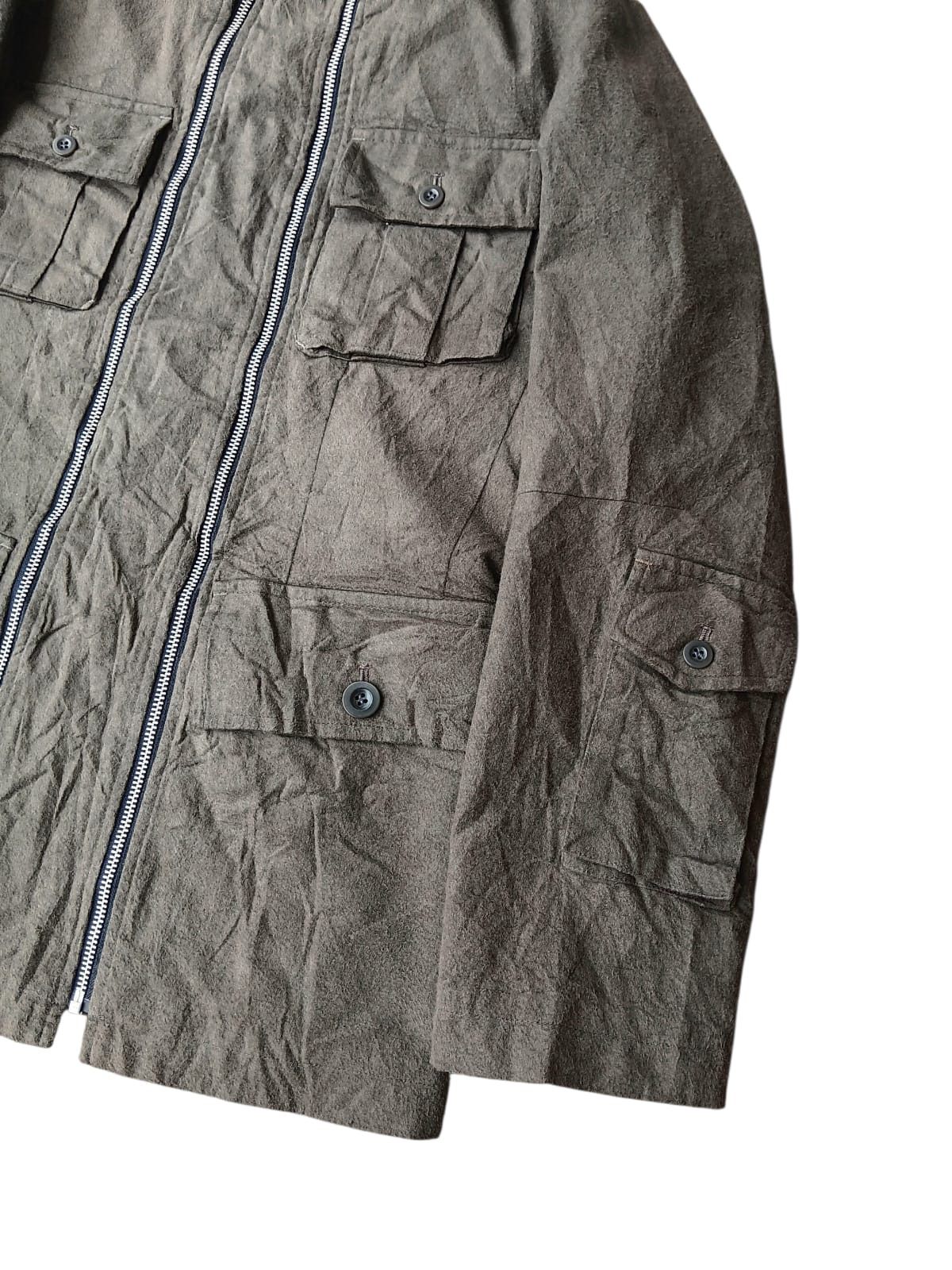 Japanese Brand BATSU BOYS wool Zipper multi pocket jacket Size US M / EU 48-50 / 2 - 8 Thumbnail