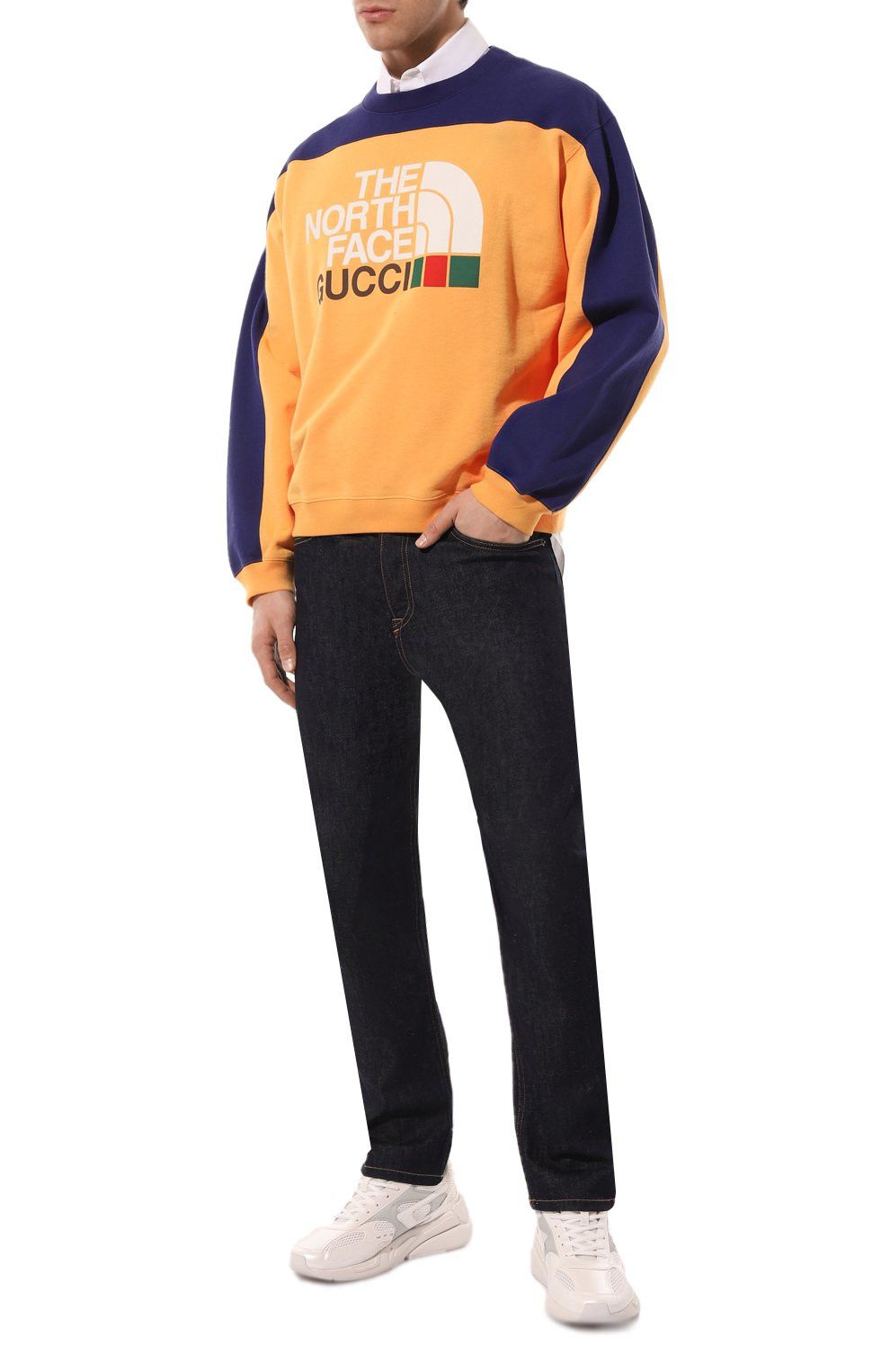 Gucci GUCCI x NORTH FACE blue yellow logo print sweatshirt Medium Size US M / EU 48-50 / 2 - 4 Thumbnail